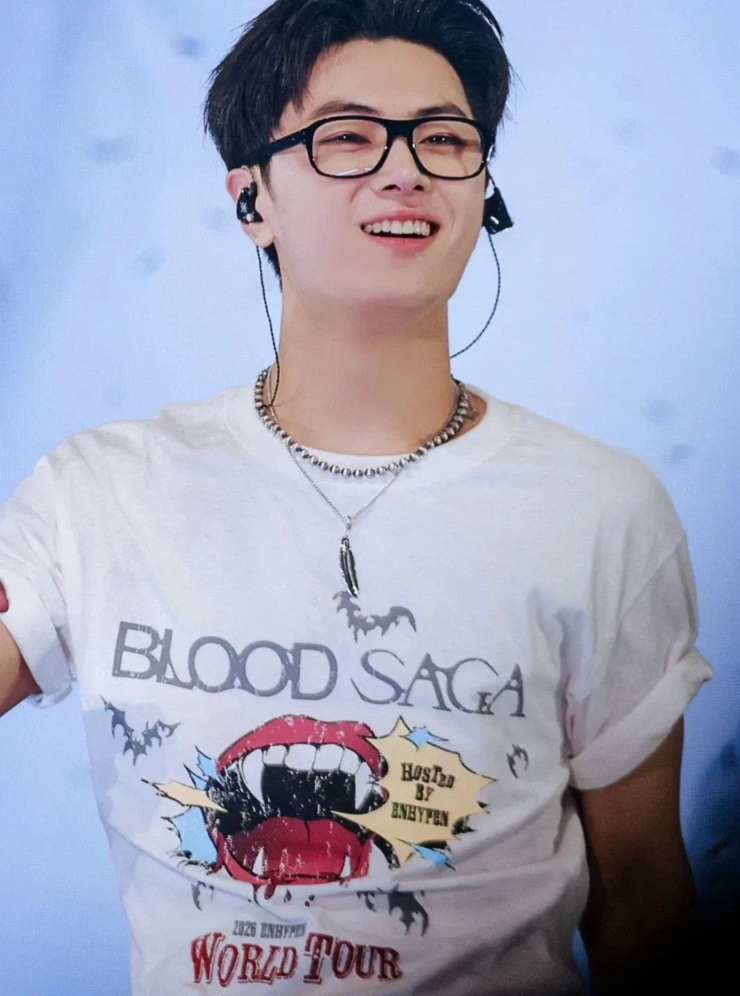 Enhypen World Tour 2026 T-Shirt, Blood Saga Merch Reprint Fan Gift Tee S-4XL
