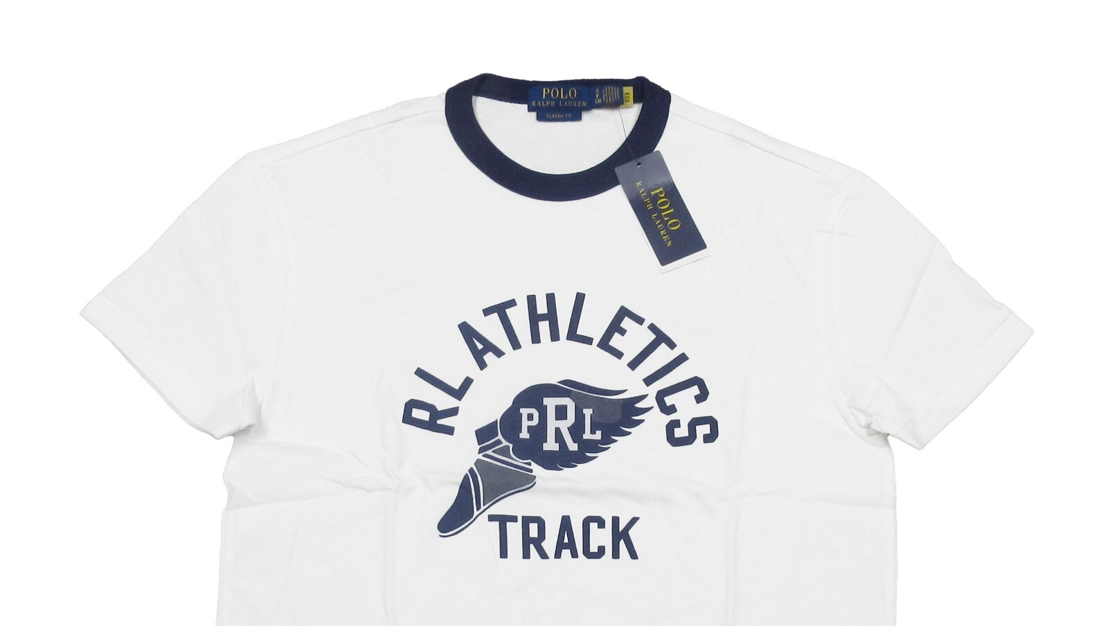 Polo Ralph Lauren Men’s White RL Athletics Track Graphic Short Sleeve T-Shirt