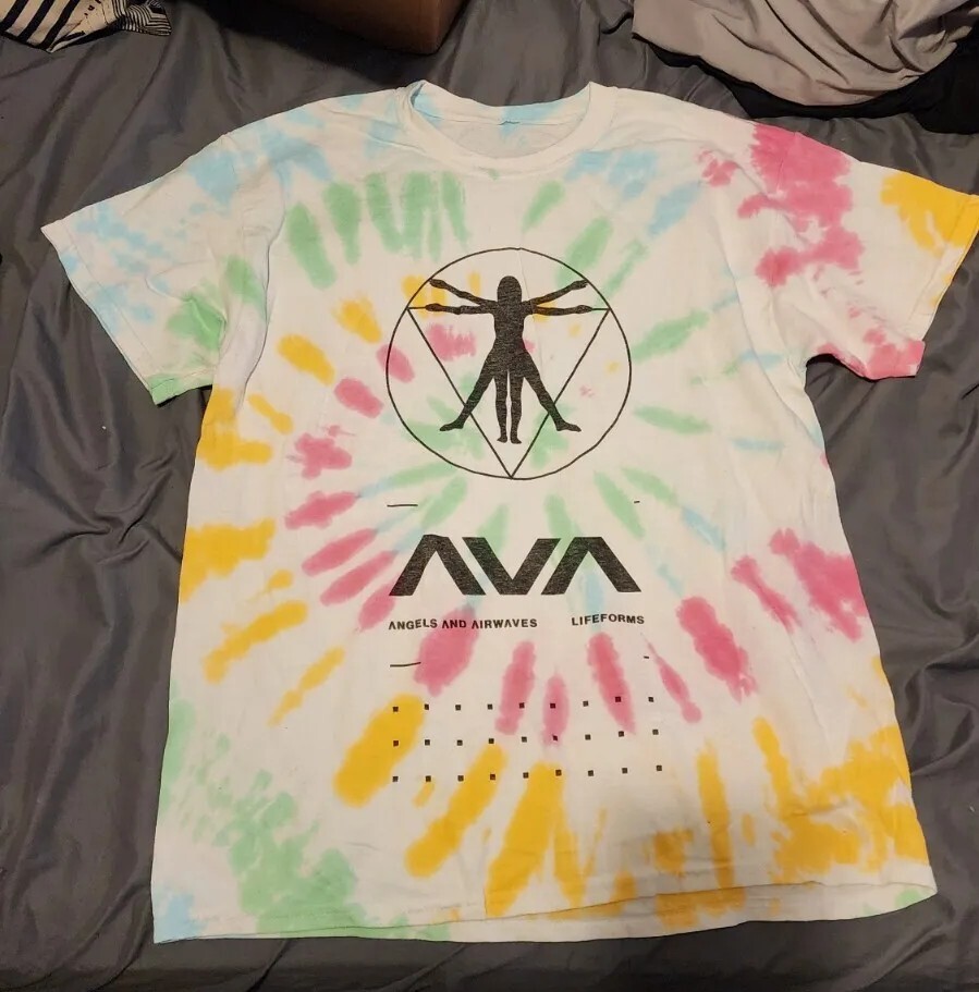 Angels And Airwaves Lifeforms Tour Shirt 2021 Tie Dye Tom Delonge Blink 182