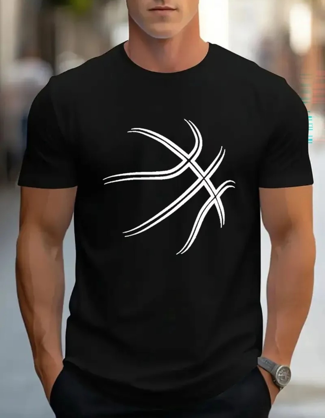 Men’s Basketball T-Shirt Crew Neck Casual Soft Cotton Short Sleeves Small-3XL