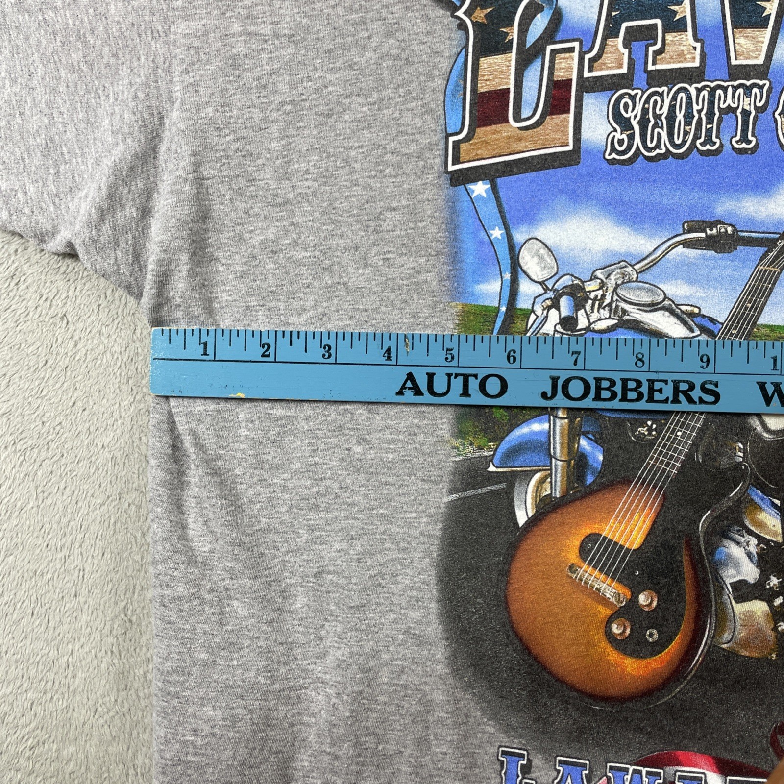 Biker Motorcycle Shirt Adult XL Gray Lawless Scott City MO Graphic Tee SS