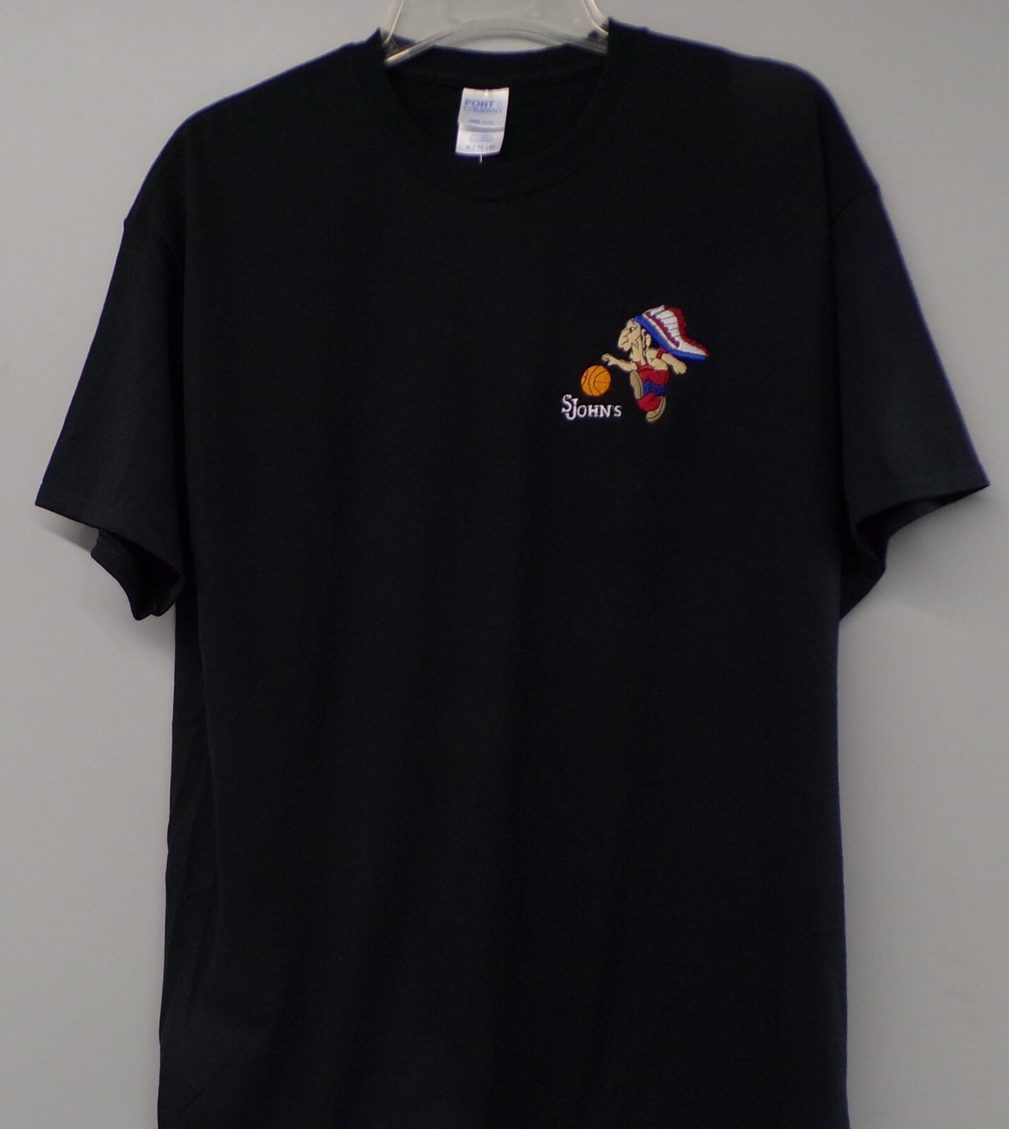 St. John’s Redmen Banned Logo Embroidered T-Shirt S-6X, LT-4XLT New