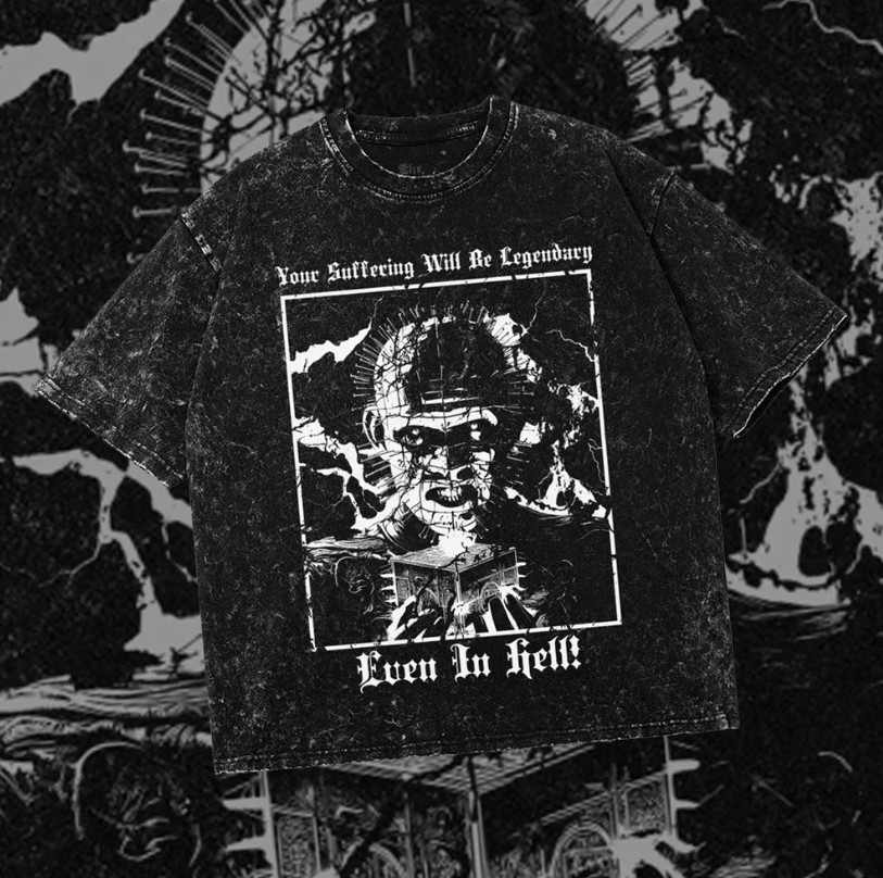 Pinhead Retro Horror Cinema Fan Gothic Comfort Colors T-Shirt