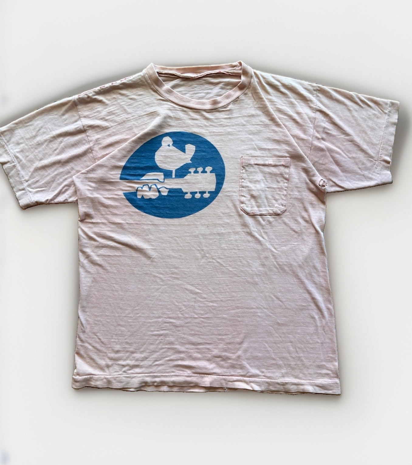 Very Rare True Vintage 1969 Woodstock Concert T-Shirt.