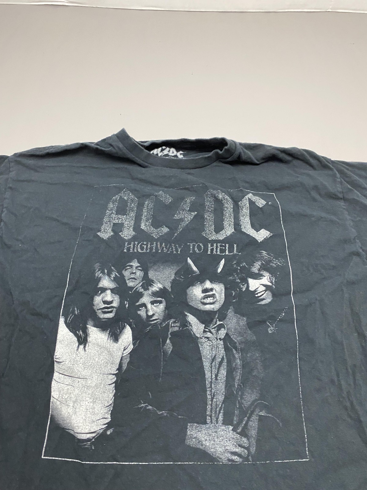 Shirt Mens XL Black AC/DC Highway To Hell Graphic Tee Crewneck Tagless Cotton