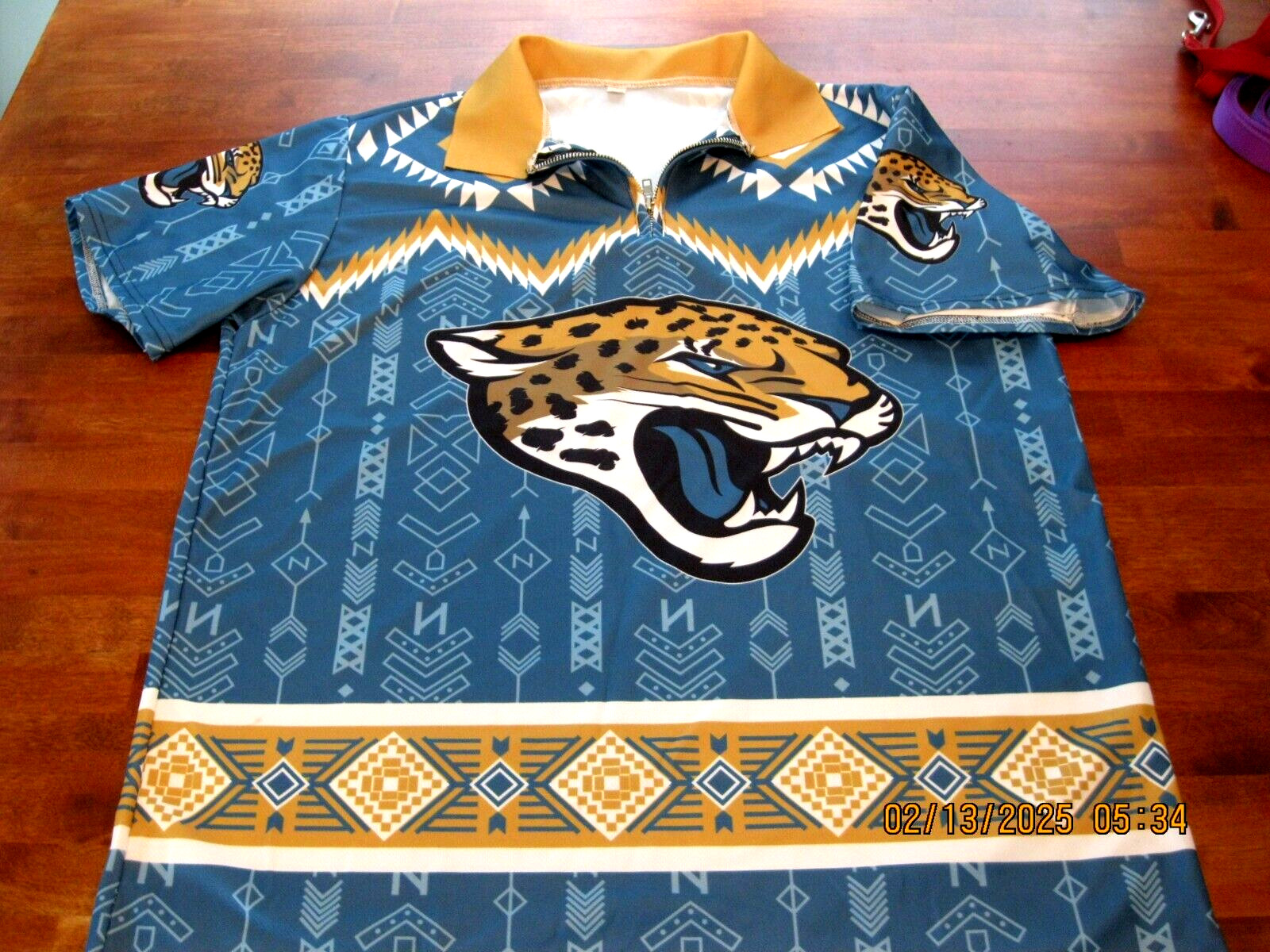 JACKSONVILLE JAGUARS NFL Summer Outfit 2-Piece Short Sleeve Shirt & Short Set XL