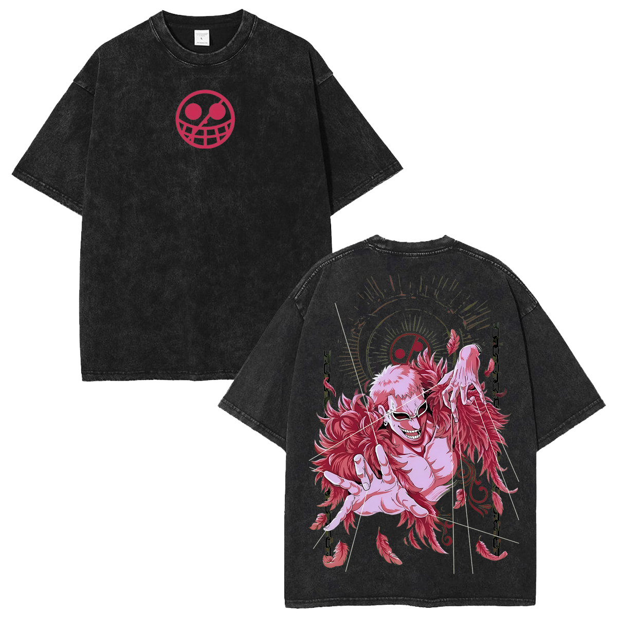 Anime Doflamingo Puppet Master Double Print Graphic Comfort Colors T-Shirt