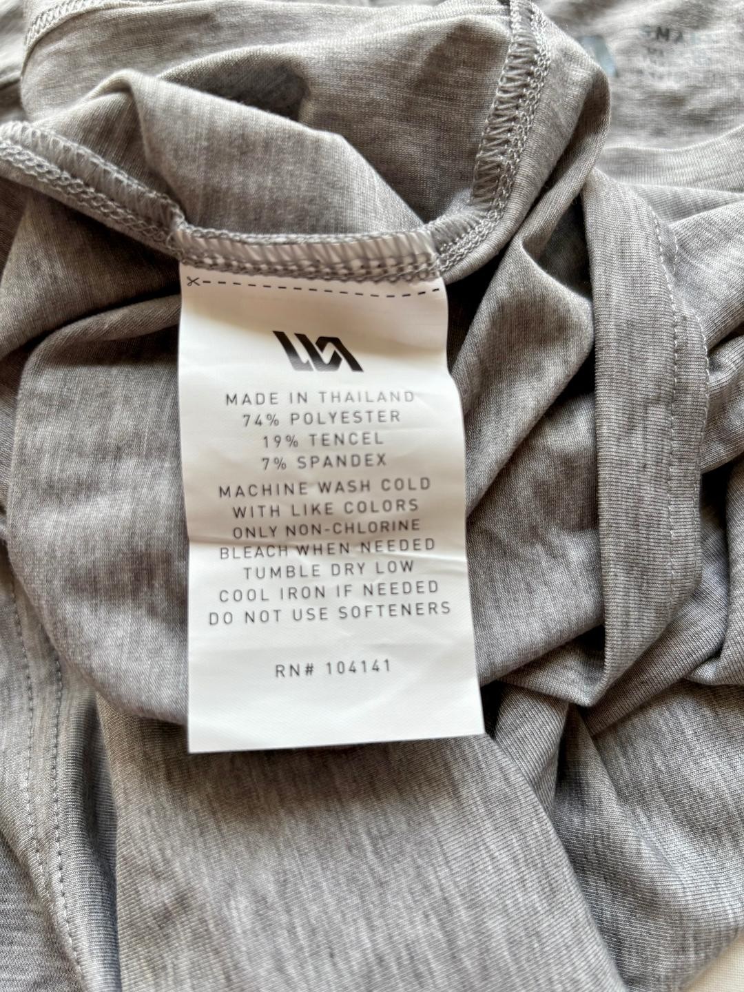 VRST Men’s Small Core Tee HEATHER GRAY, Moisture Wicking, Anti-Odor NEW w/ Tags