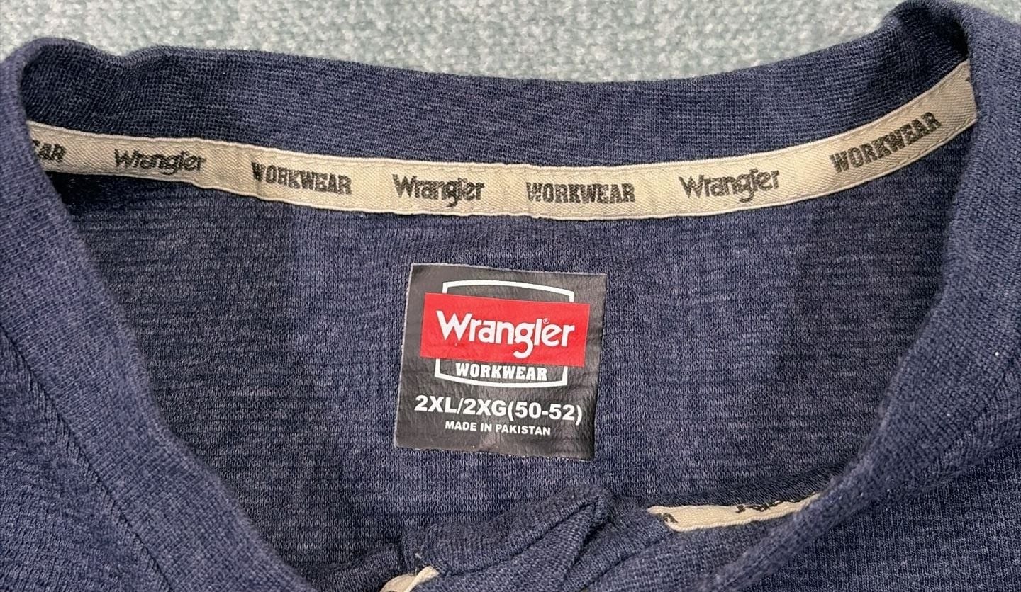 Wrangler Workwear Henley Long Sleeve Shirt 2XL
