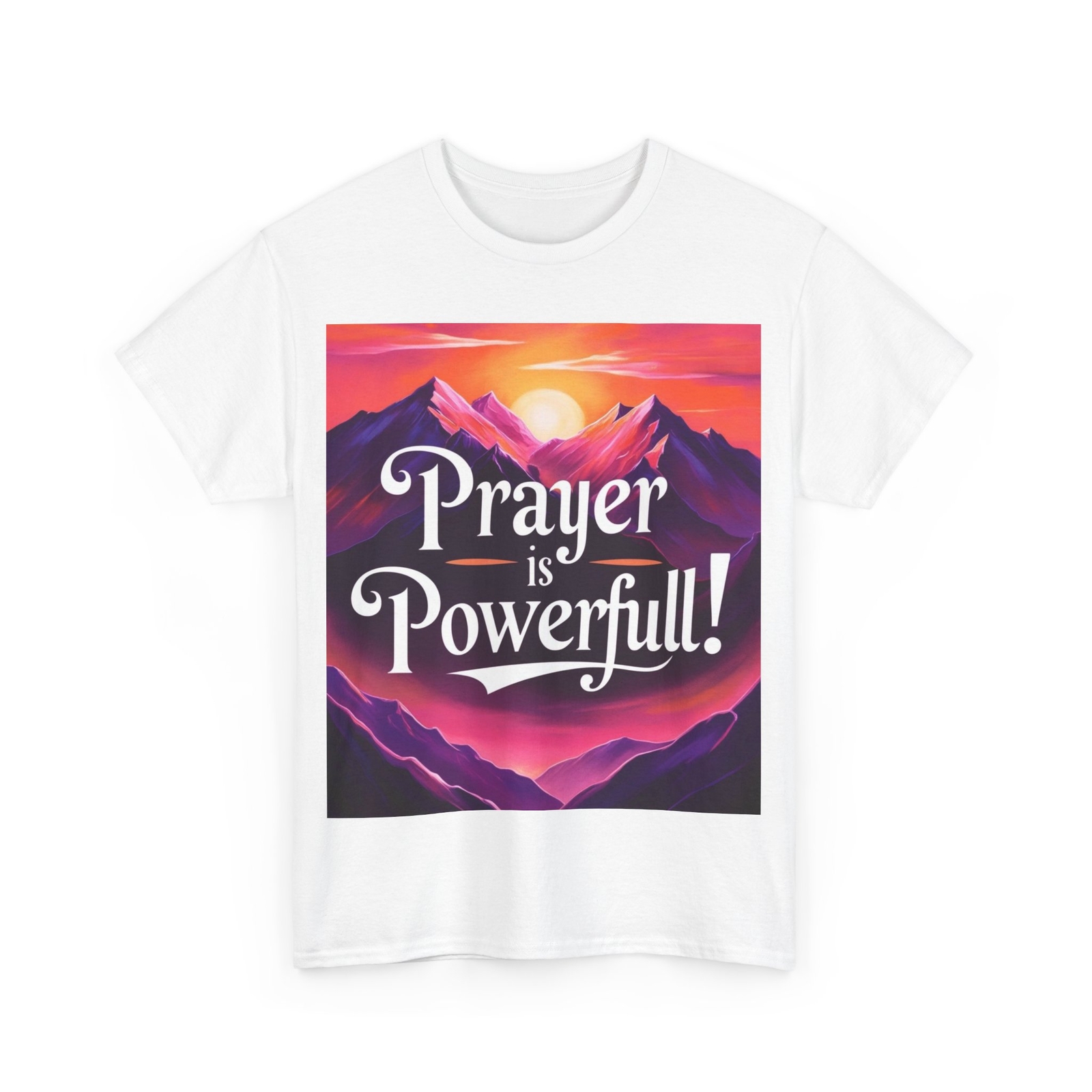 Prayer is Powerful! Christian Graphic tshirt Gildan Choose Color & Size