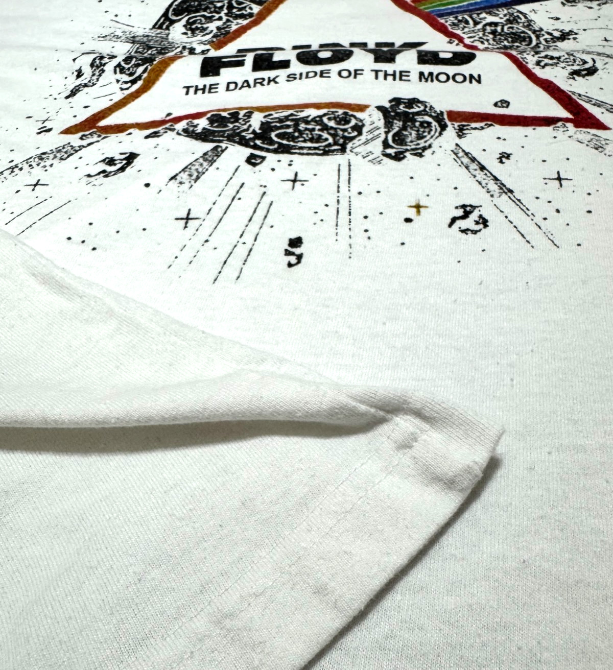 Pink Floyd Dark Side of The Moon Long Sleeve Shirt Mens XL White Band Graphic