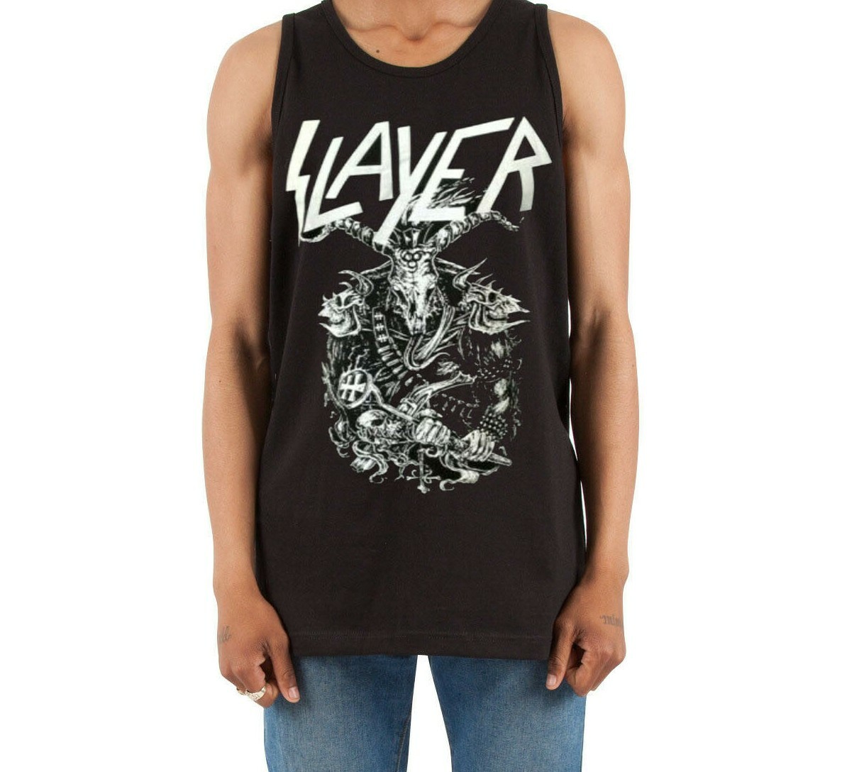 SALYER WARRIOR Heavy Metal Band Black Tank Top