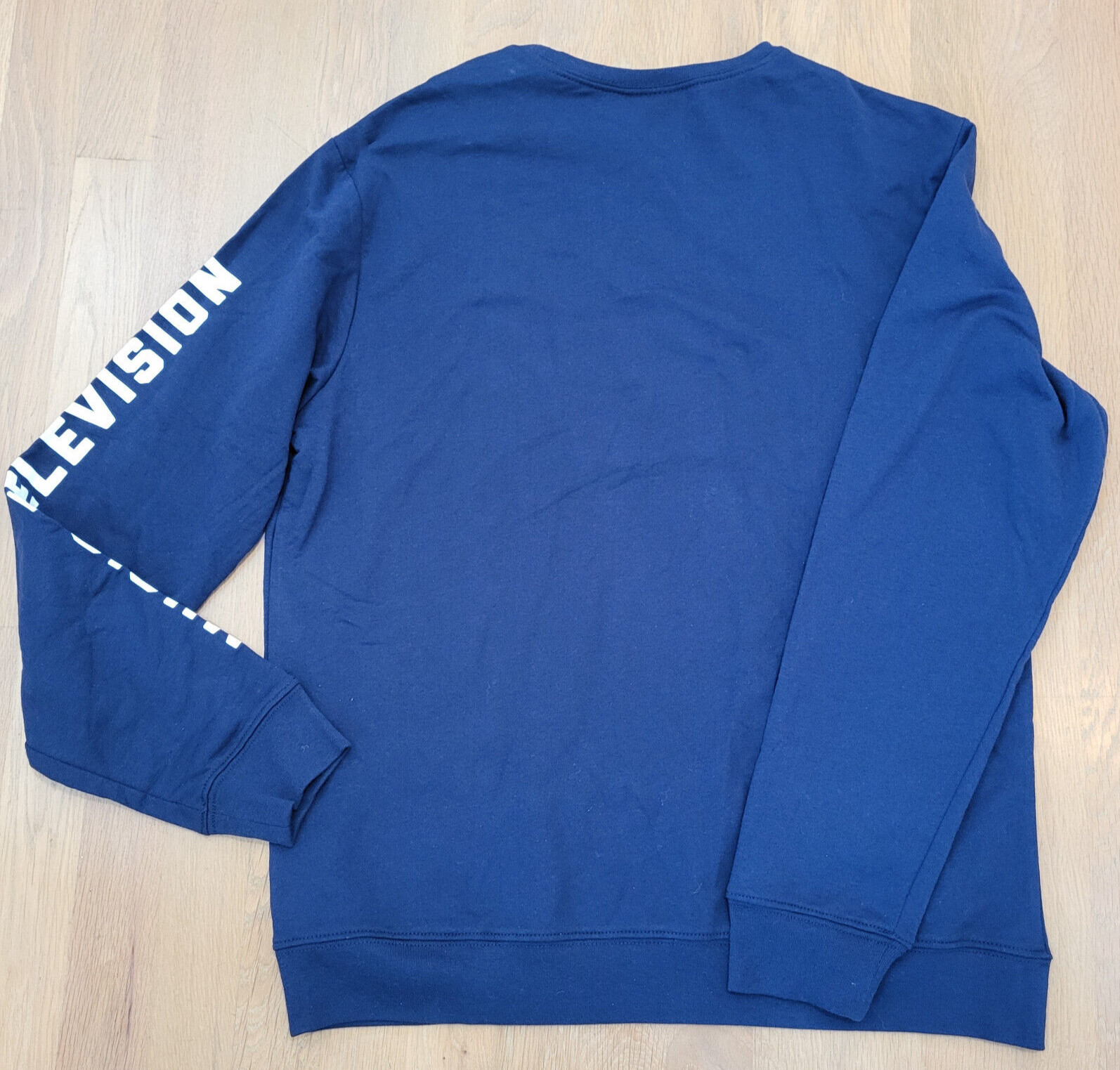 MTV T Shirt Mens XL Long Sleeve Blue Crew Neck Pullover Music TV Graphic NEW