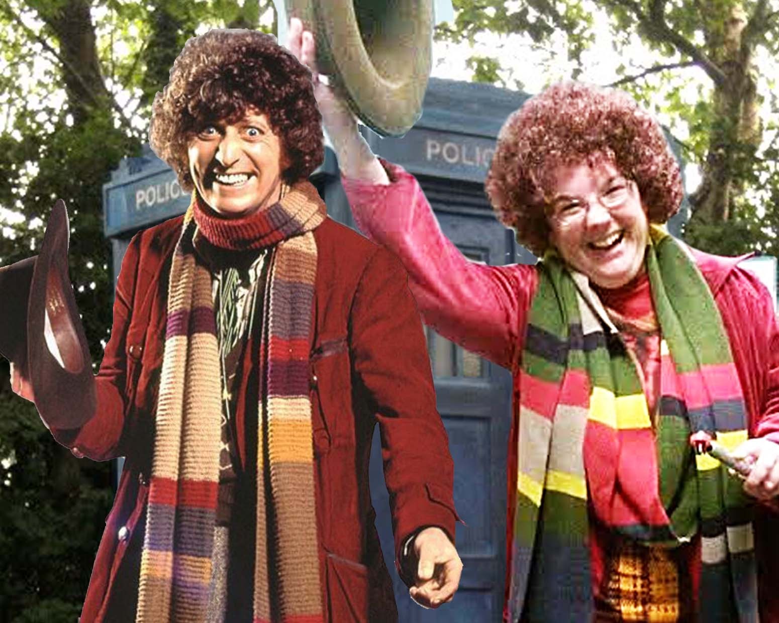 Your picture on a custom Tshirt with Tom Baker! 4th Doctor Who Tardis The Doctor