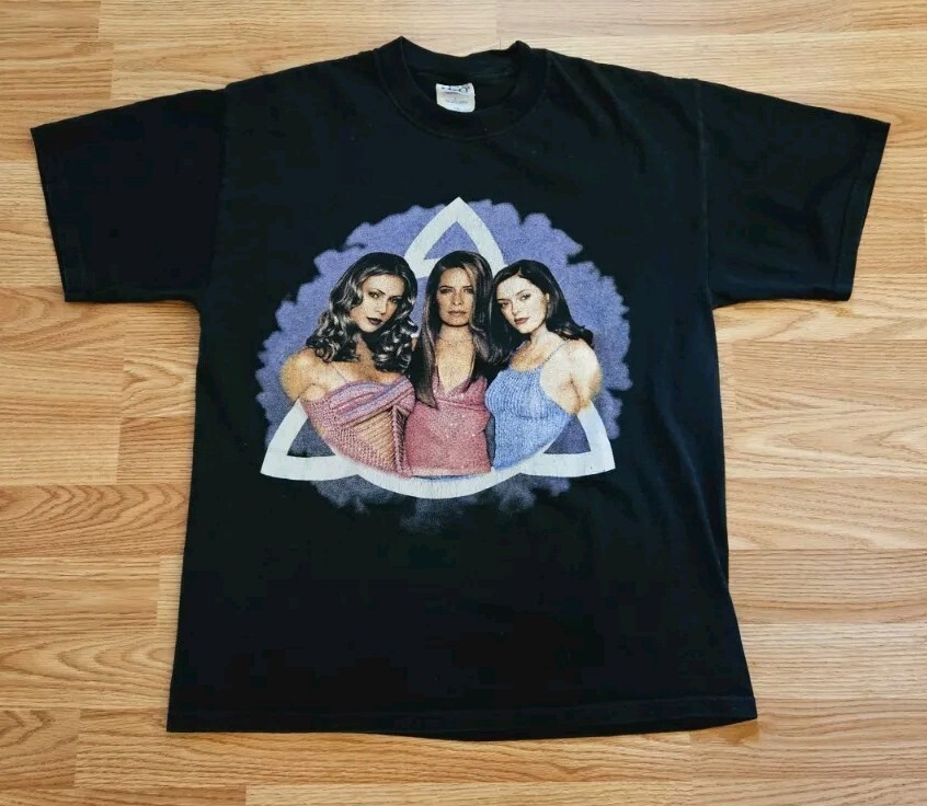 Vintage Y2K 2002 Charmed Witch TV Series Promo T-Shirt Milano Rose McGowan Large