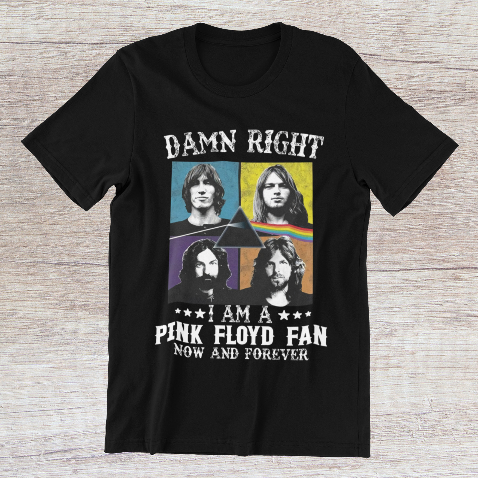 PINK FLOYD T-Shirt 70s Psychedelic Rock Band on Ring Spun Cotton Tee