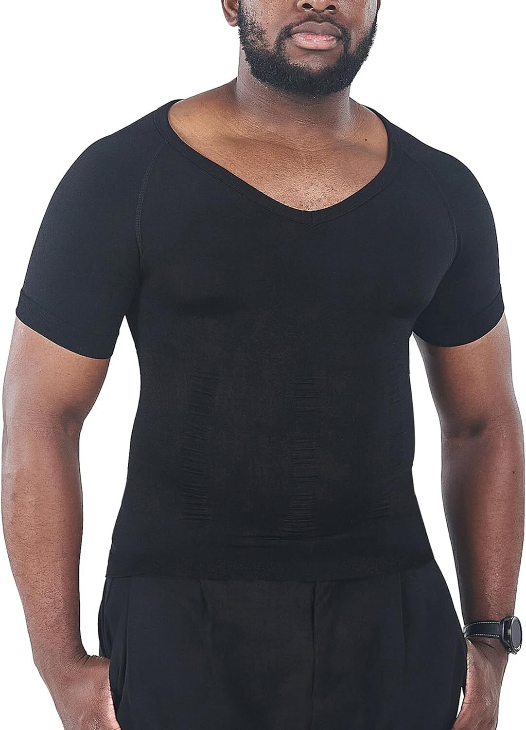 Men Slimming Body Compression Vest T-Shirt Firm Tummy Control Body Shaper Tops