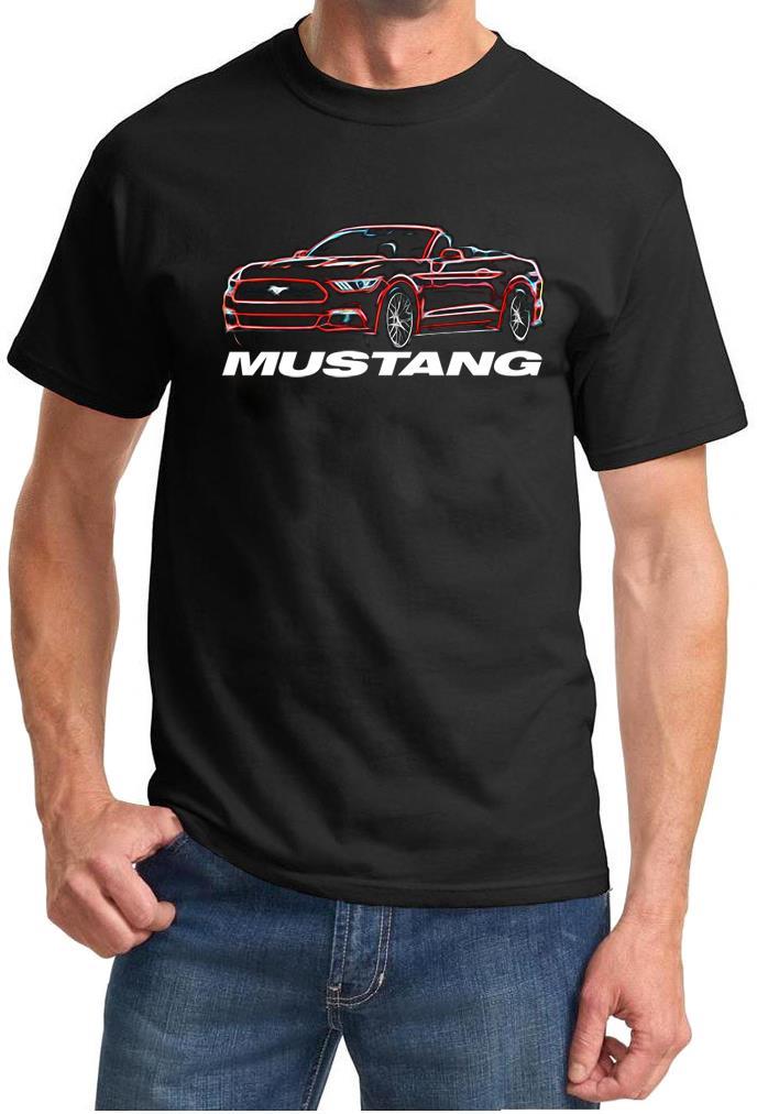 2015-18 Ford Mustang GT 5.0 Convertible Neon Design Tshirt NEW FREE SHIP