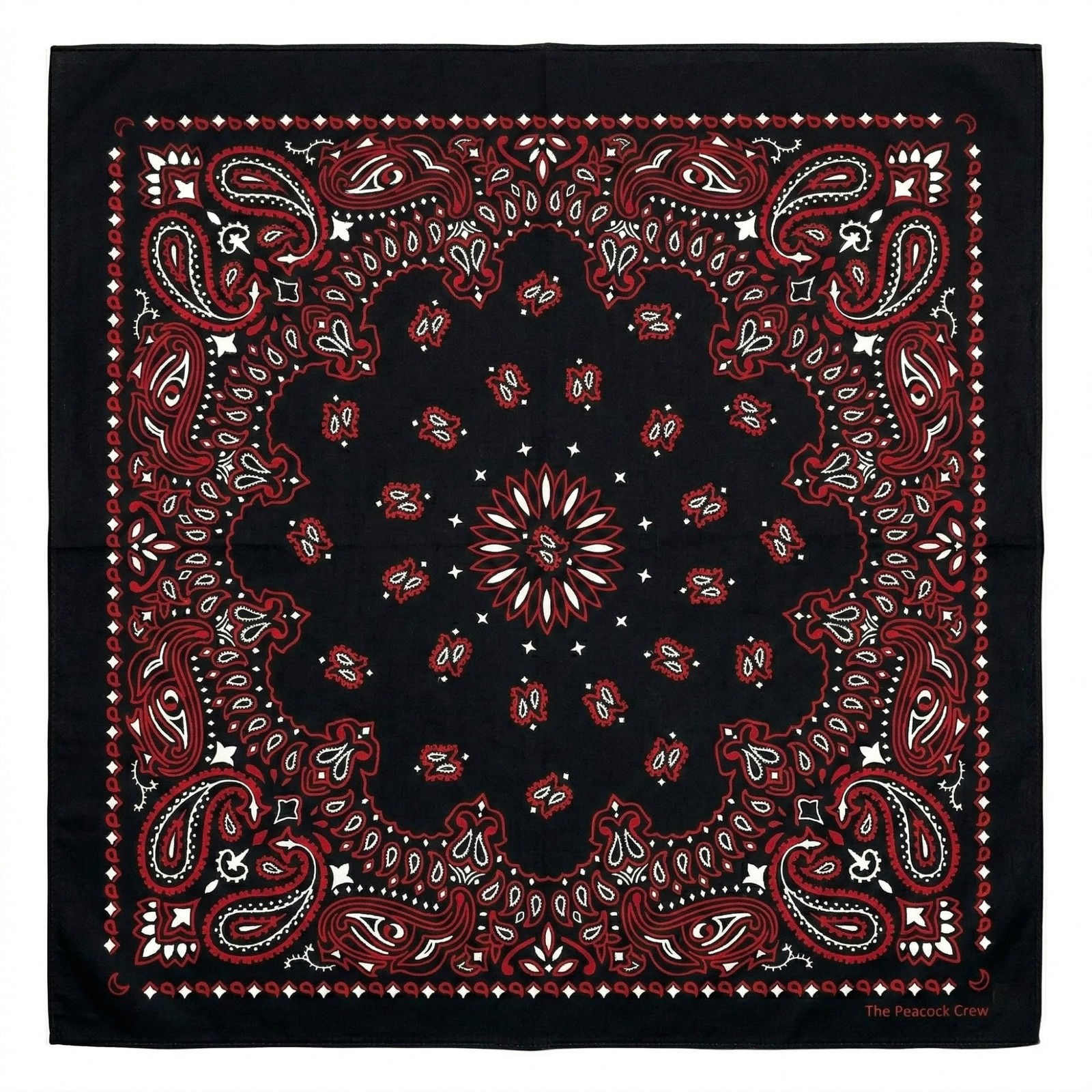 10 Pack Black Gothic Bandanas in Premium Soft Cotton for Men and Women