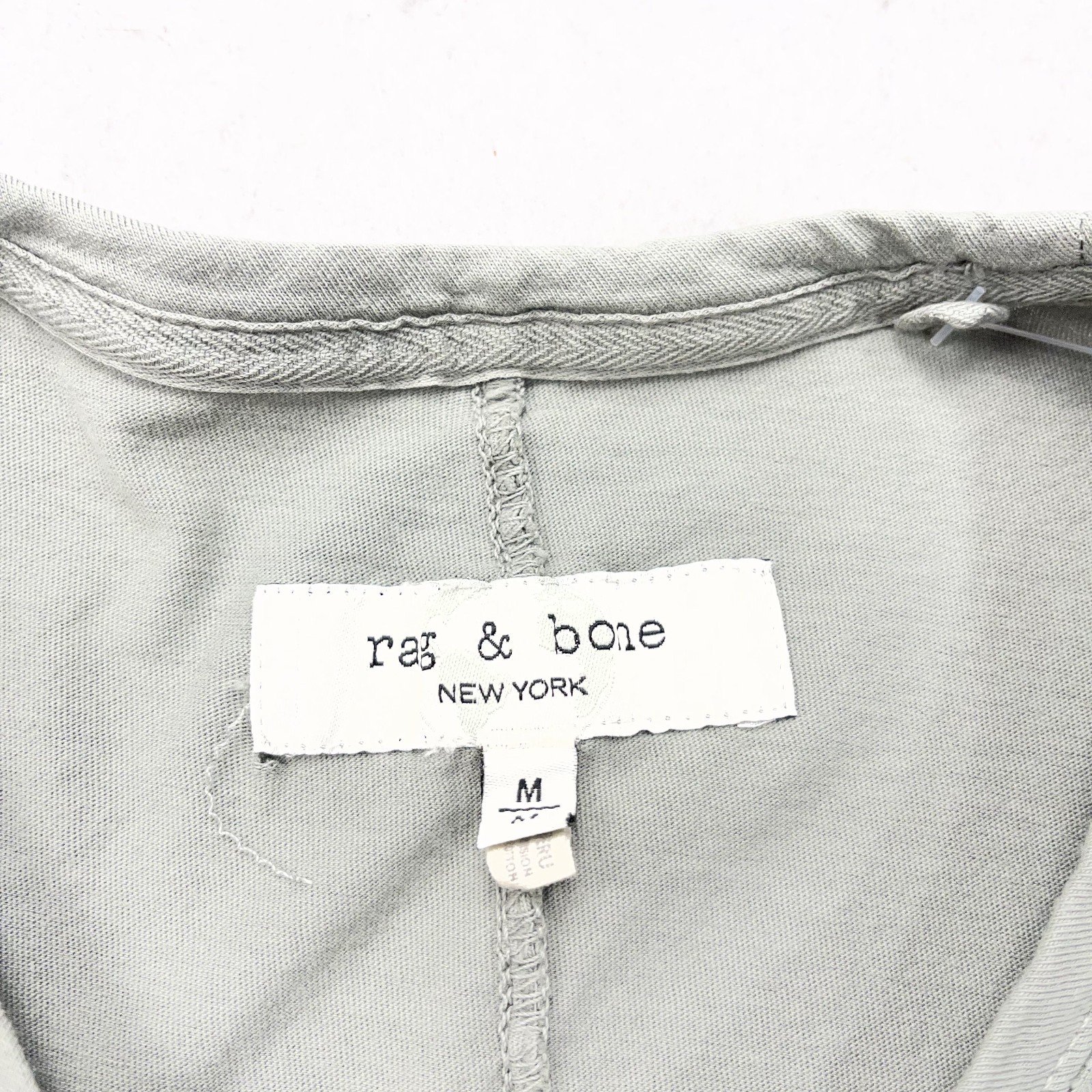 Rag and Bone Shirt Mens Medium Light Green Single Stitch 100% Cotton Pocket Tee