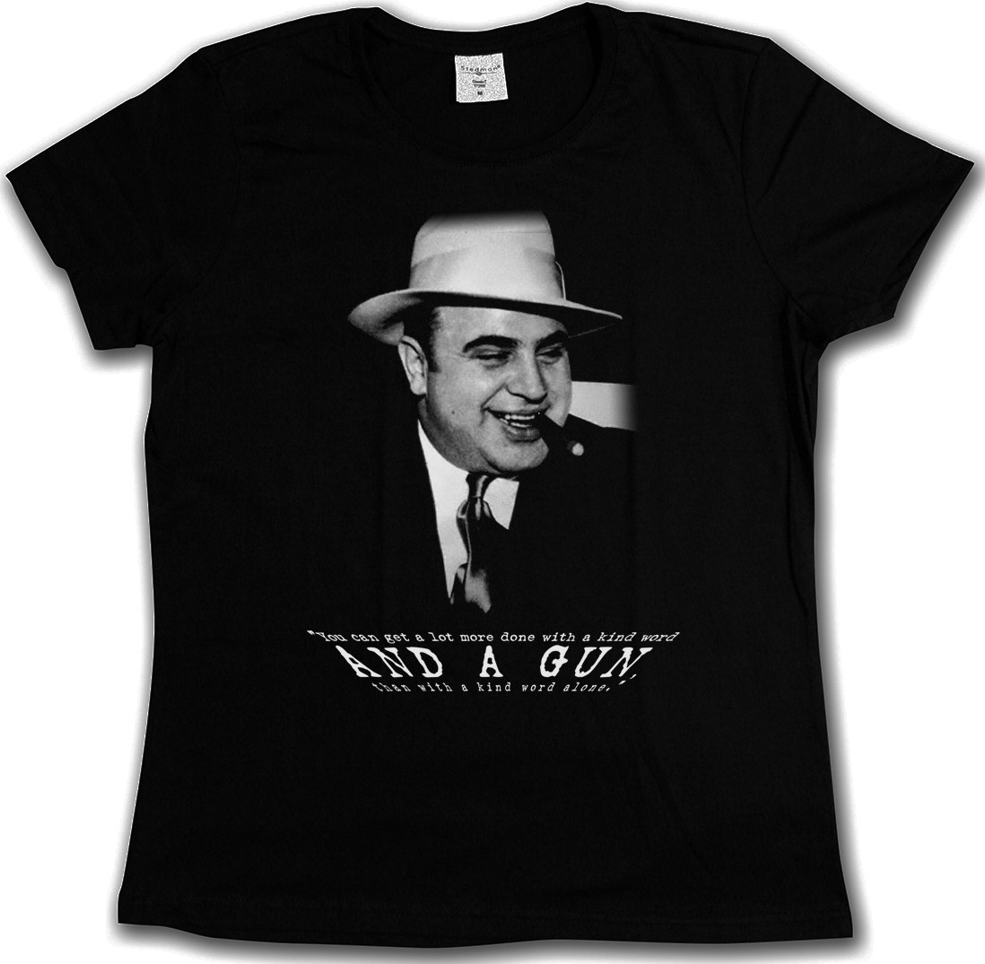 AL CAPONE CLASSIC PORTRAIT T-SHIRT – Mafia Mob Familia Chicago Gangster Boss USA