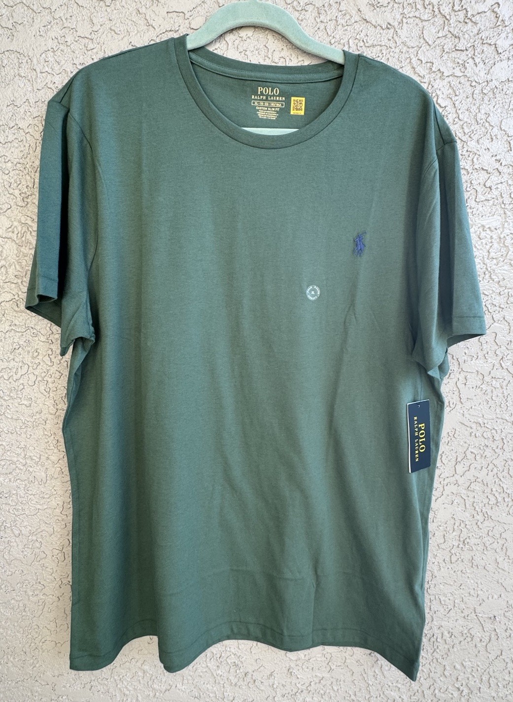 Polo Ralph Lauren Men’s Classic Green Pony Short Sleeve Slim Fit T-Shirt XL NEW