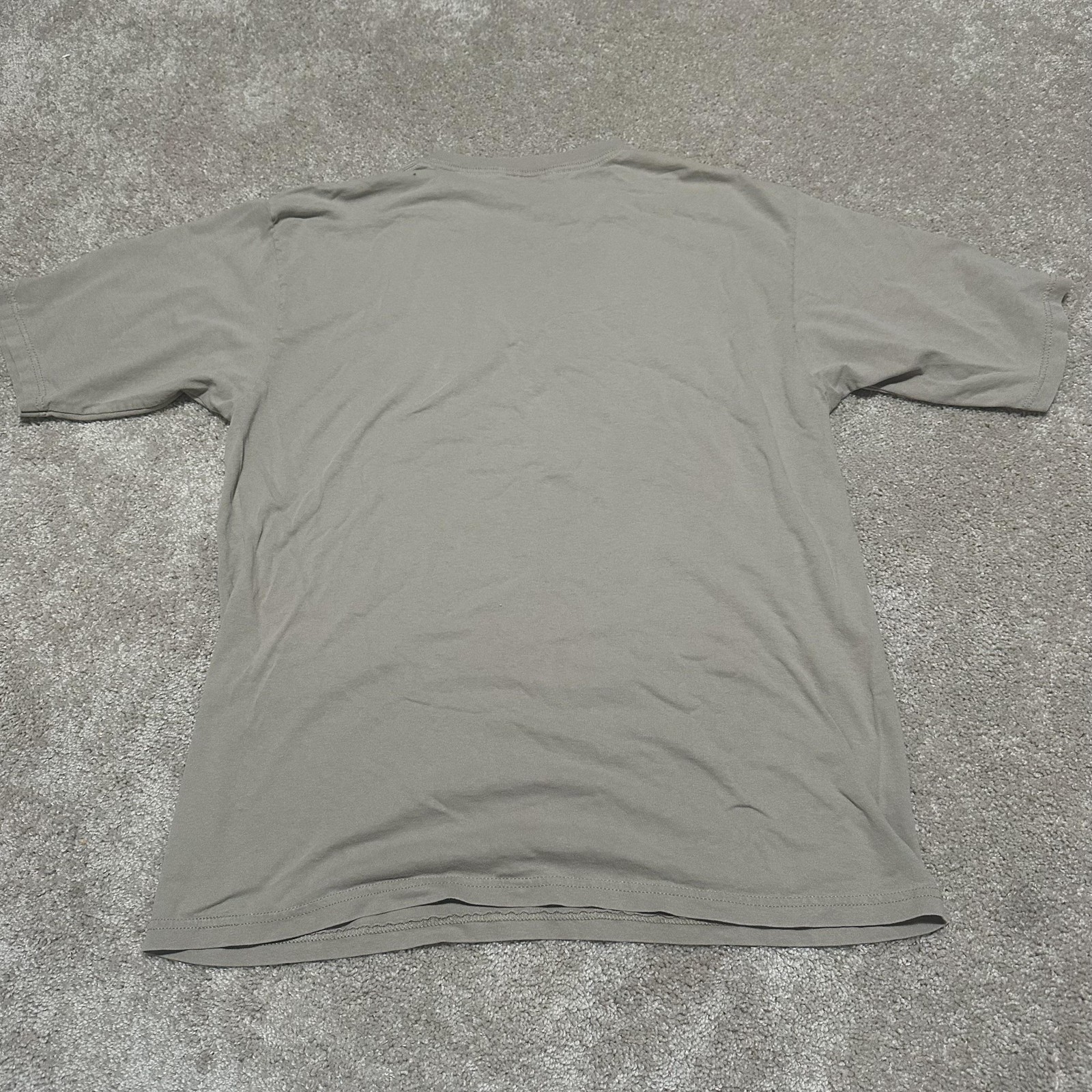 Pocket Shirt Mens Medium Gray Solid Crewneck Short Sleeve Casual No Tag Tee