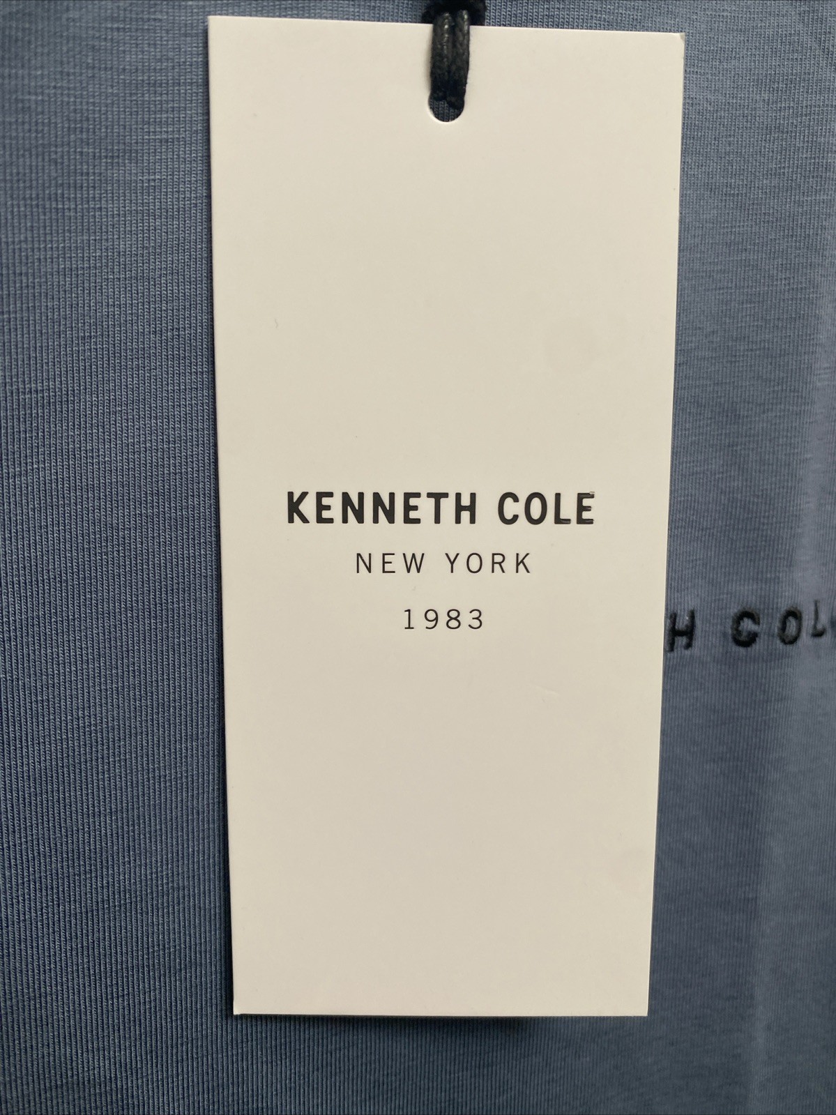 Kenneth Cole Men’s Clear Sky Blue Medium T-Shirt Short Sleeve Small Logo
