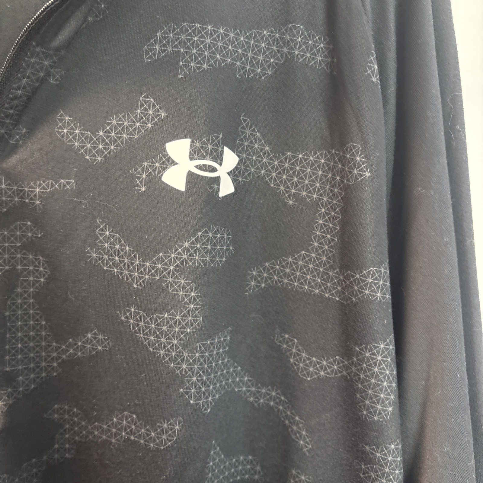 Under Armour Medium Tech Quarter Zip Pullover Black Loose Mens Activewear XL