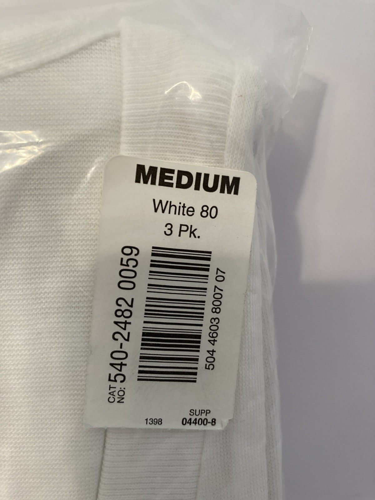 vintage jc penney men’s town craft 3 pack v-neck t-shirts size m new/sealed