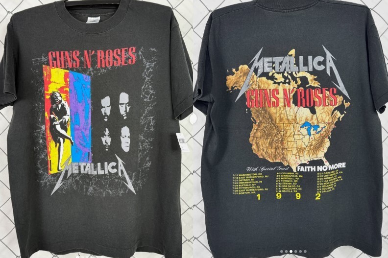 Guns N’ Roses 1992 tour classic black t-shirt S-5XL QT7244