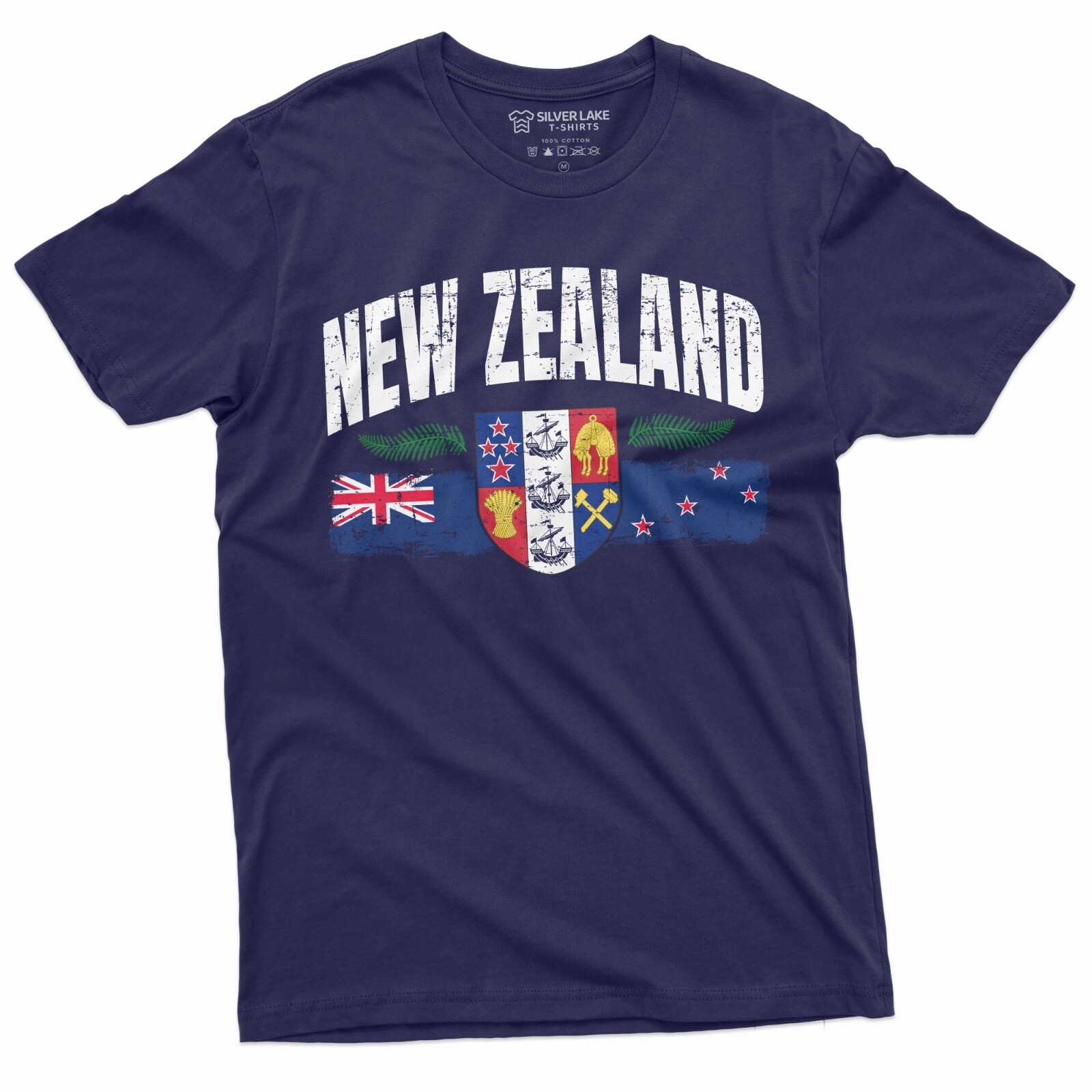 New Zealand T-shirt Mens Womens Kiwi New Zealand Flag Tee Shirt