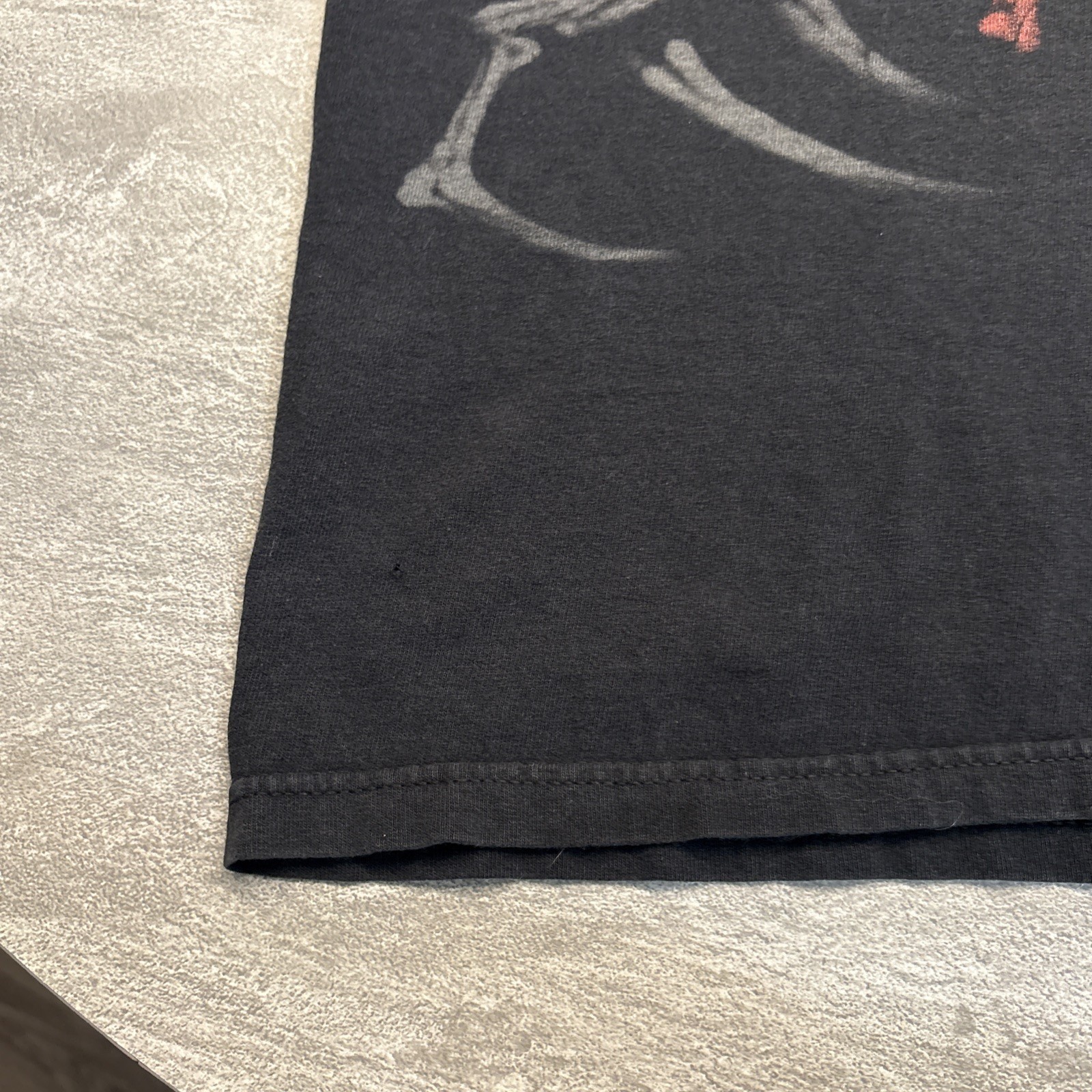 VTG Skulls Skeleton T-Shirt Mens XL Black Hardcore AOP Y2K Skater Grunge Street