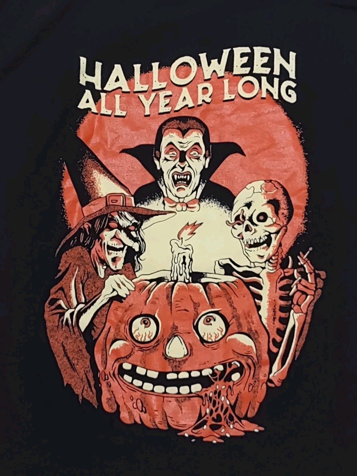The Halloween Shirt Co Halloween All Year Black 2XL T Shirt