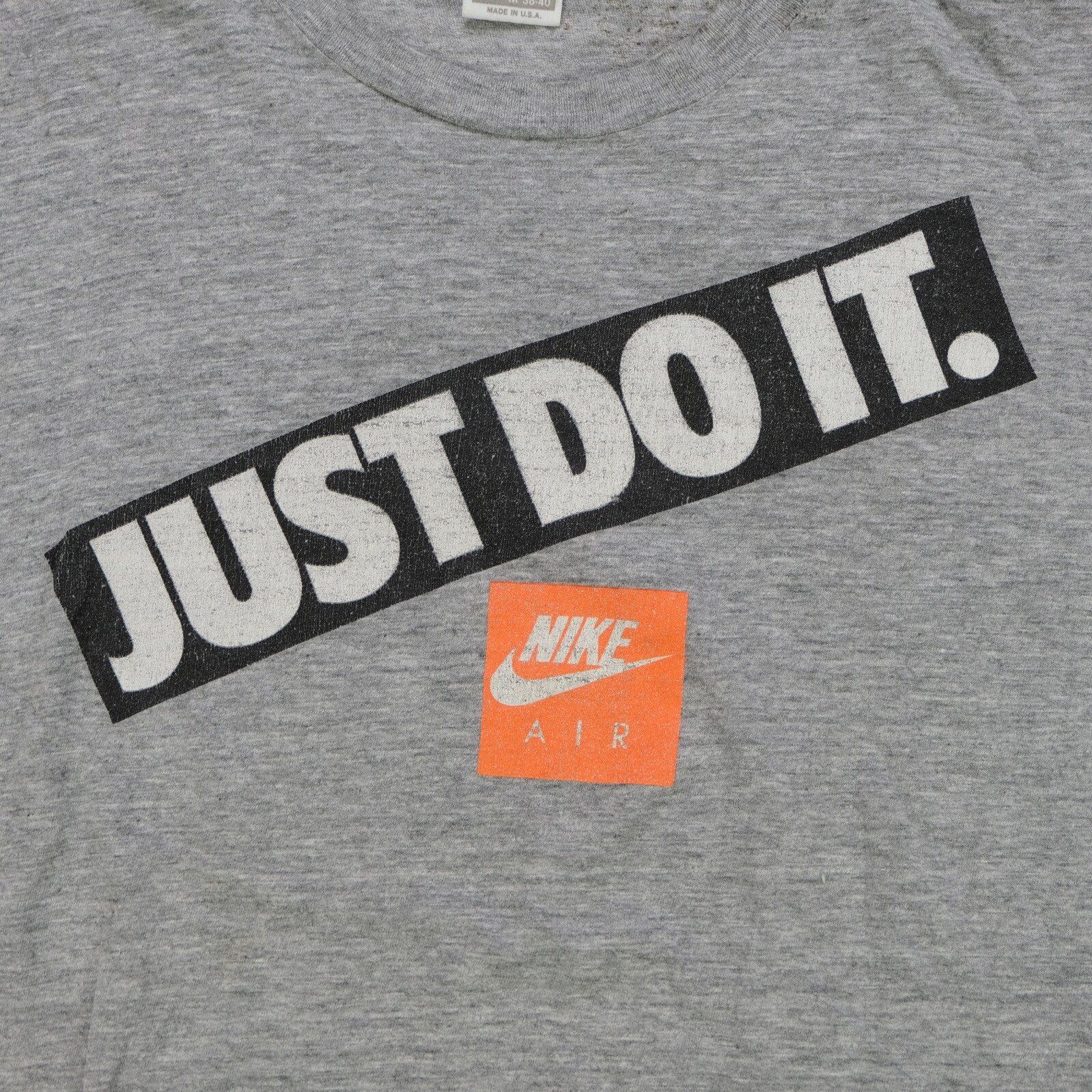 Rare VTG NIKE Air Just Do It Spell Out Swoosh Single Stitched T Shirt 80s 90s M