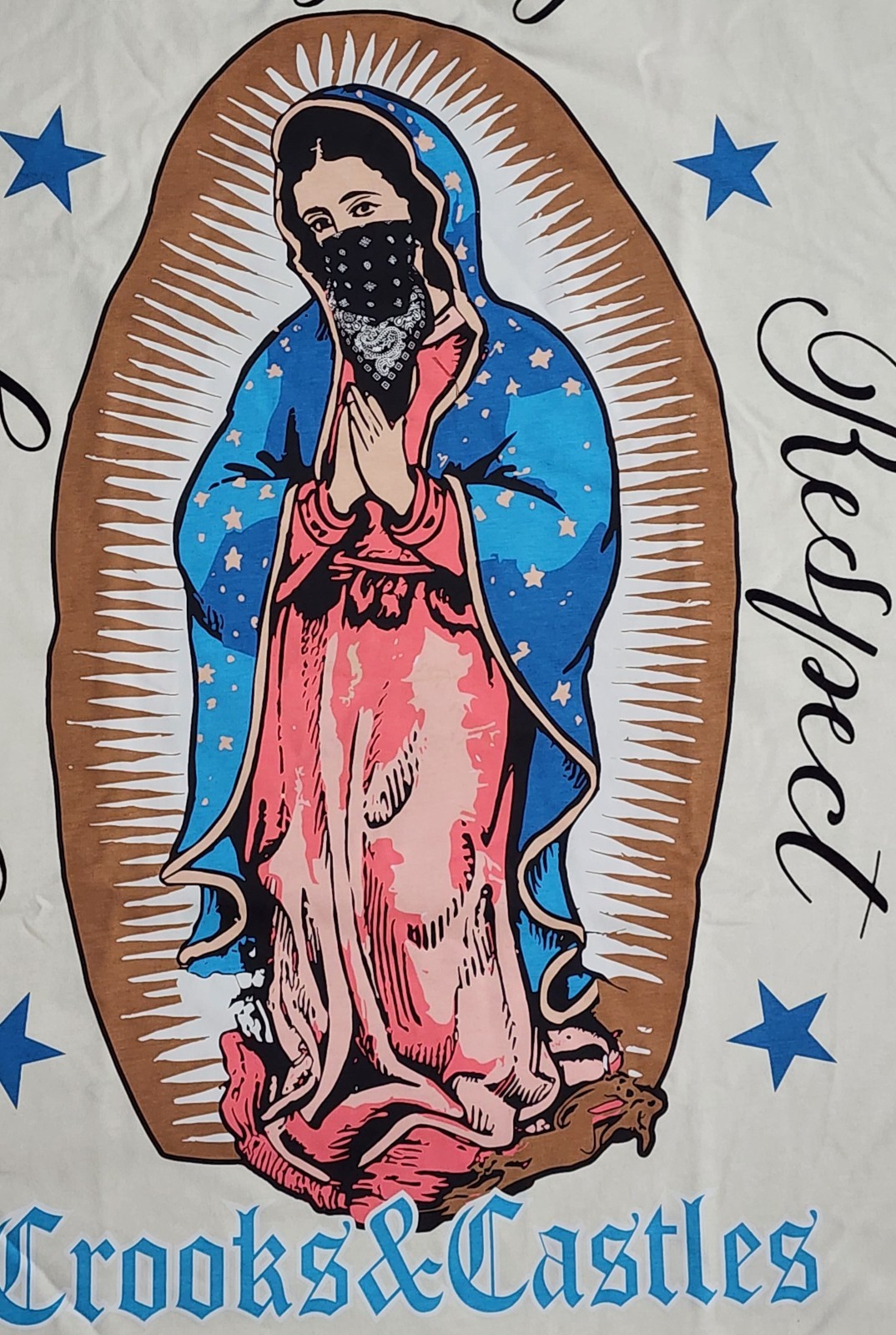 Crooks & Castles T-Shirt Men’s Sz XXL Family Loyalty Respect Virgin Mary Tee