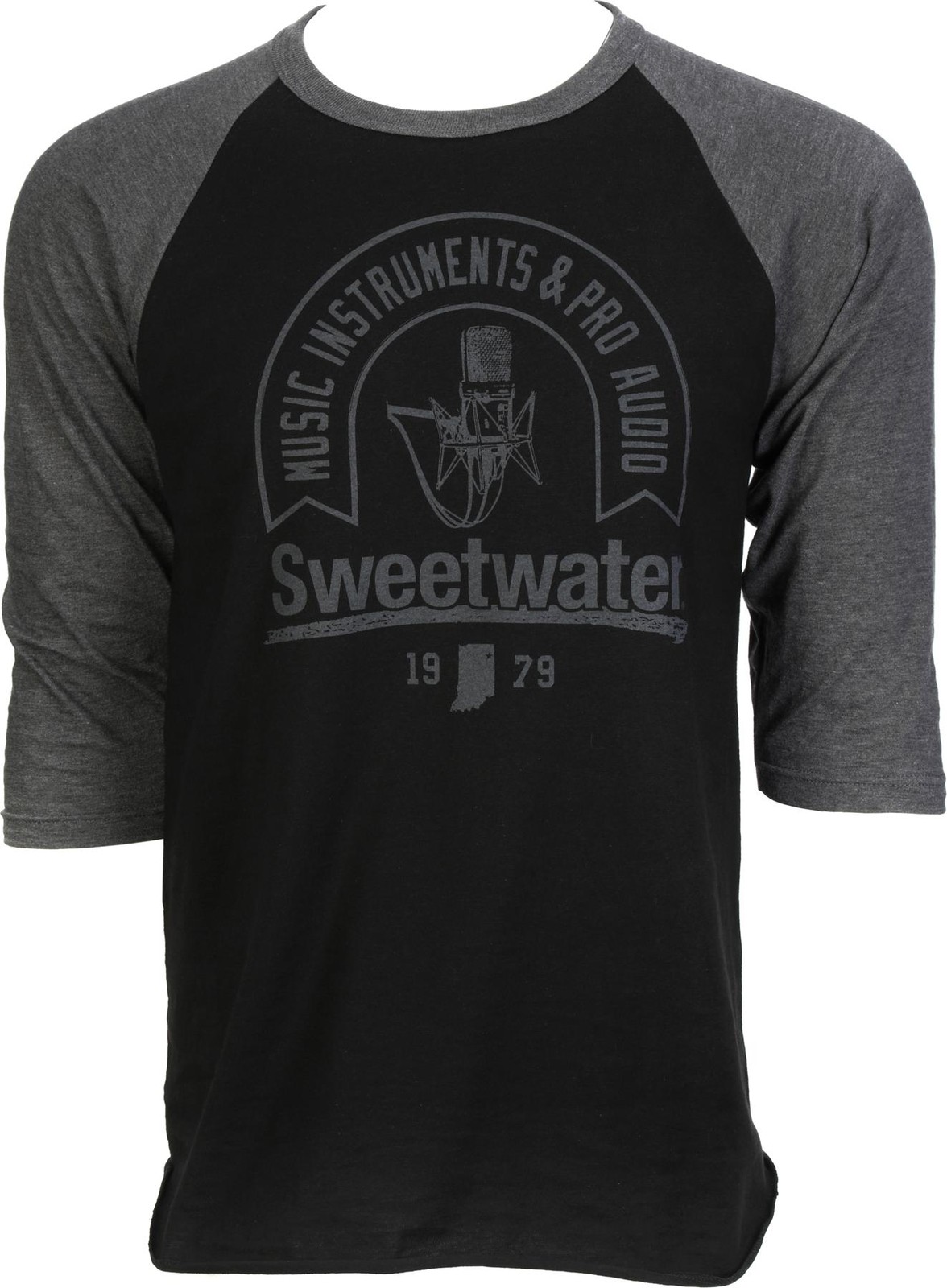 Sweetwater Condenser 3/4-sleeve Raglan T-shirt – Black/Heather Charcoal, X-Large