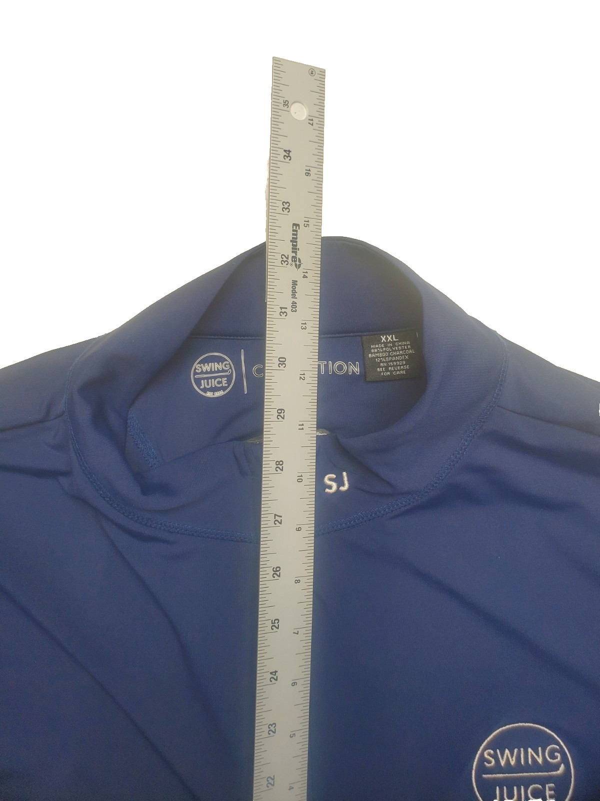 Swing Juice Men’s Golf Long Sleeve Solid Blue 1/4 Zip Pullover Size 2XL