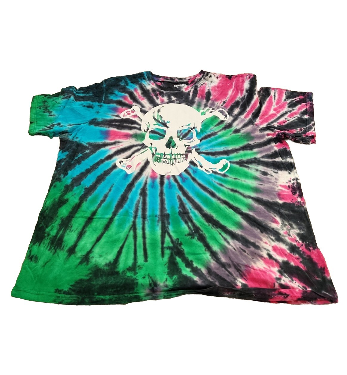 Kingsize Men’s Big & Tall Lightweight Longer-Length Tie-Dye Crewneck Size 3XL