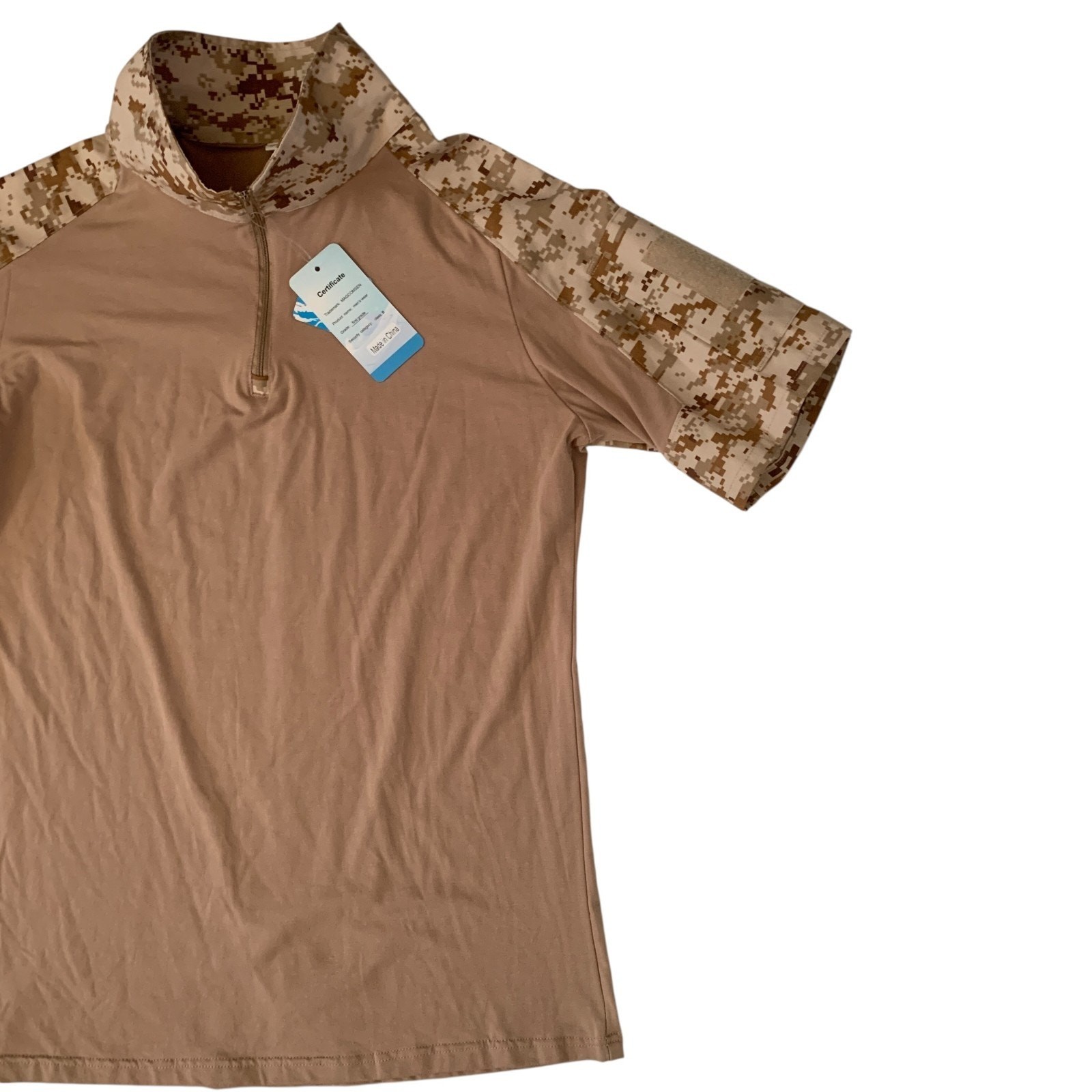 MAGCOMSEN Men’s Size XL Tactical Military 1/4 Zip Short Sleeve T-Shirt New