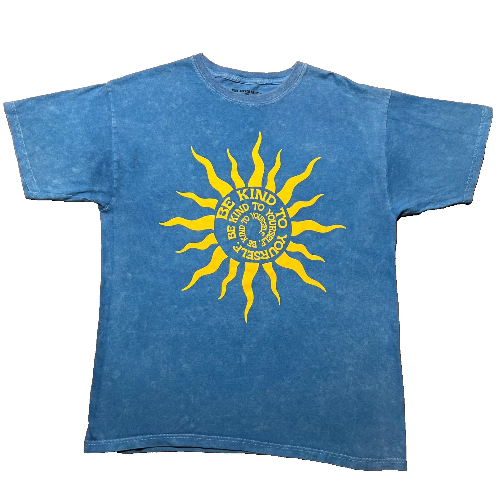Feel Better Daily Mens Blue Mineral Wash Be Kind To Yourself Sun Graphic Large
