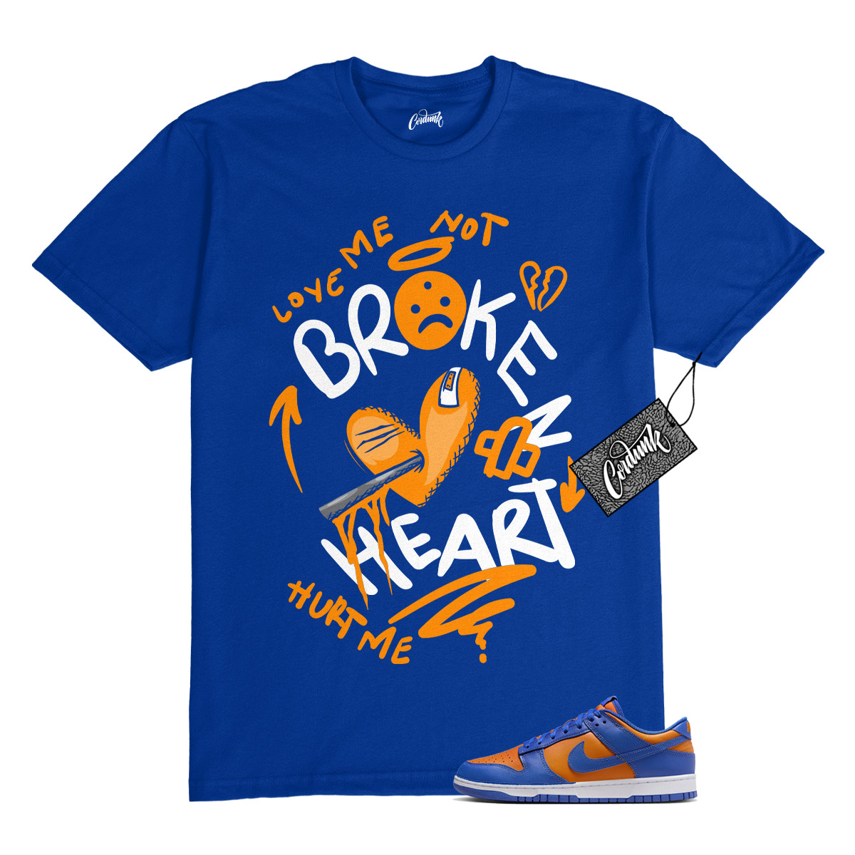 Dunk Knicks Team Royal Blue Orange Low Bright Ceramic T Shirt to Match BROKEN