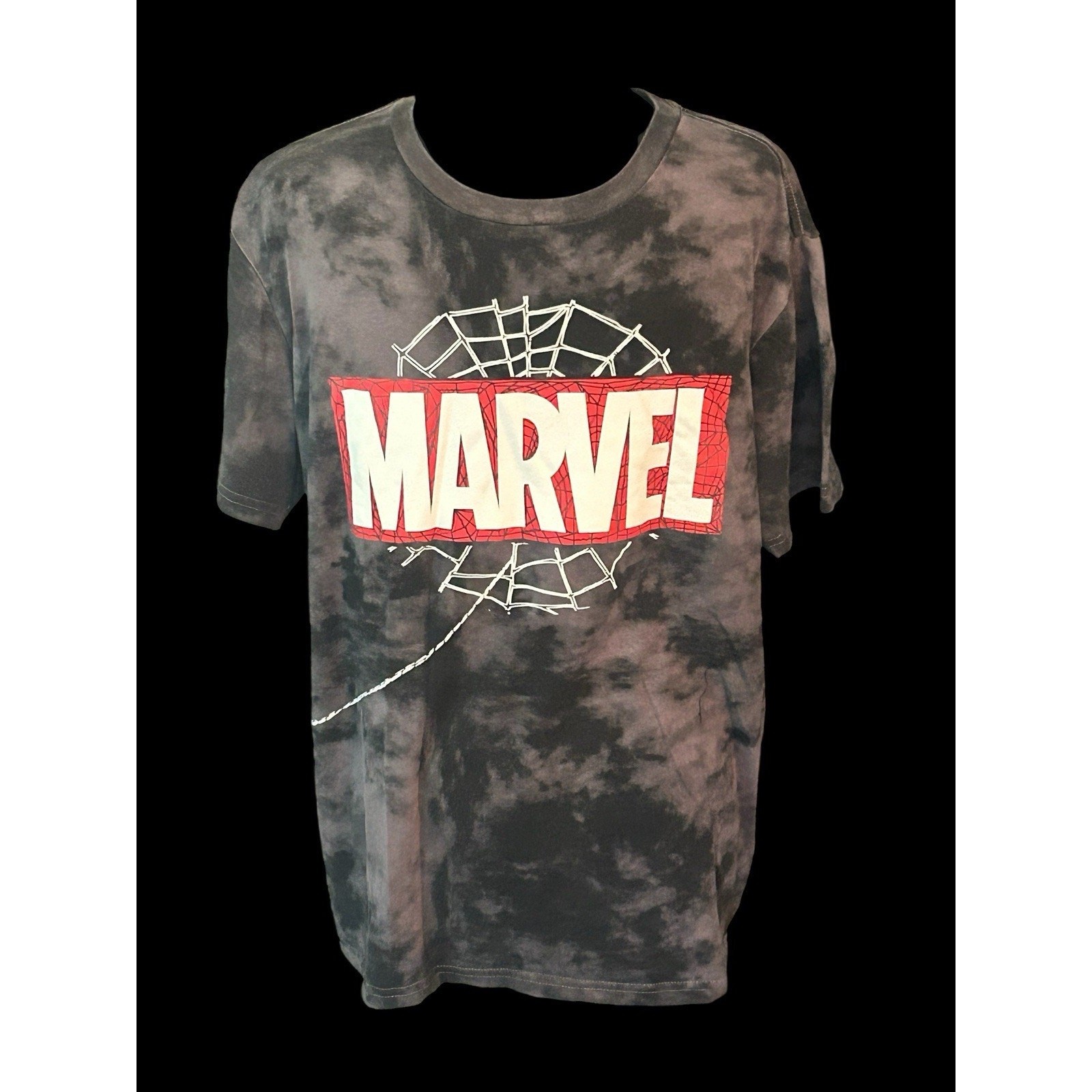 Spider-Man: Across The Spider-Verse MARVEL Black Tide Dye T-Shirt Men’s Medium