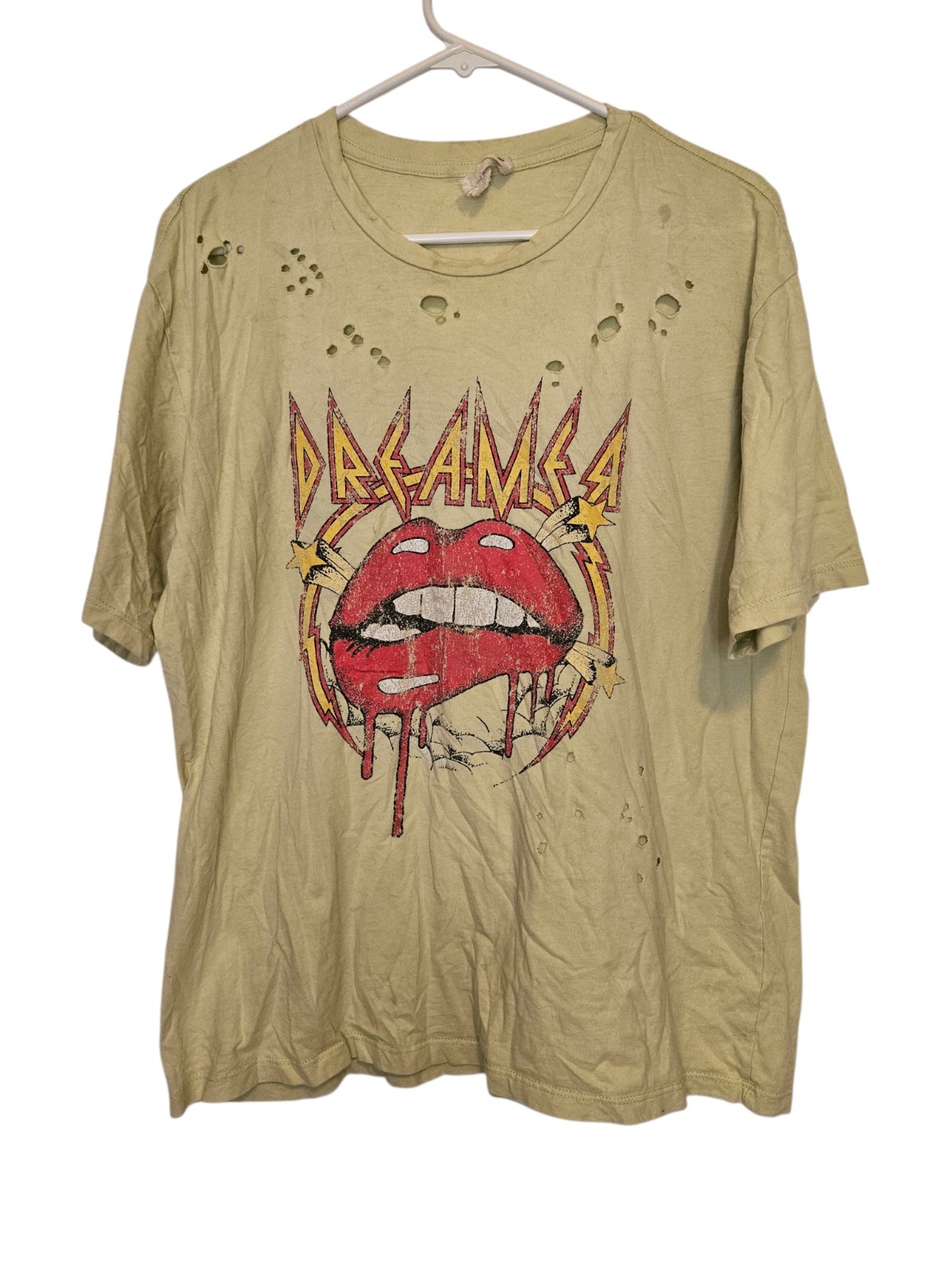 Def Leppard Band Graphic Print T-Shirt Men’s M Crew Neck Short Sleeve Vintage
