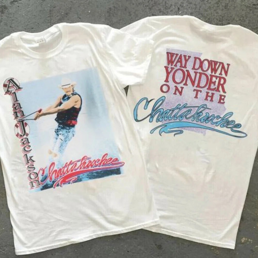 Vintage 90s Alan Jackson Country Music Band Shirt Double-Sided S-5XL