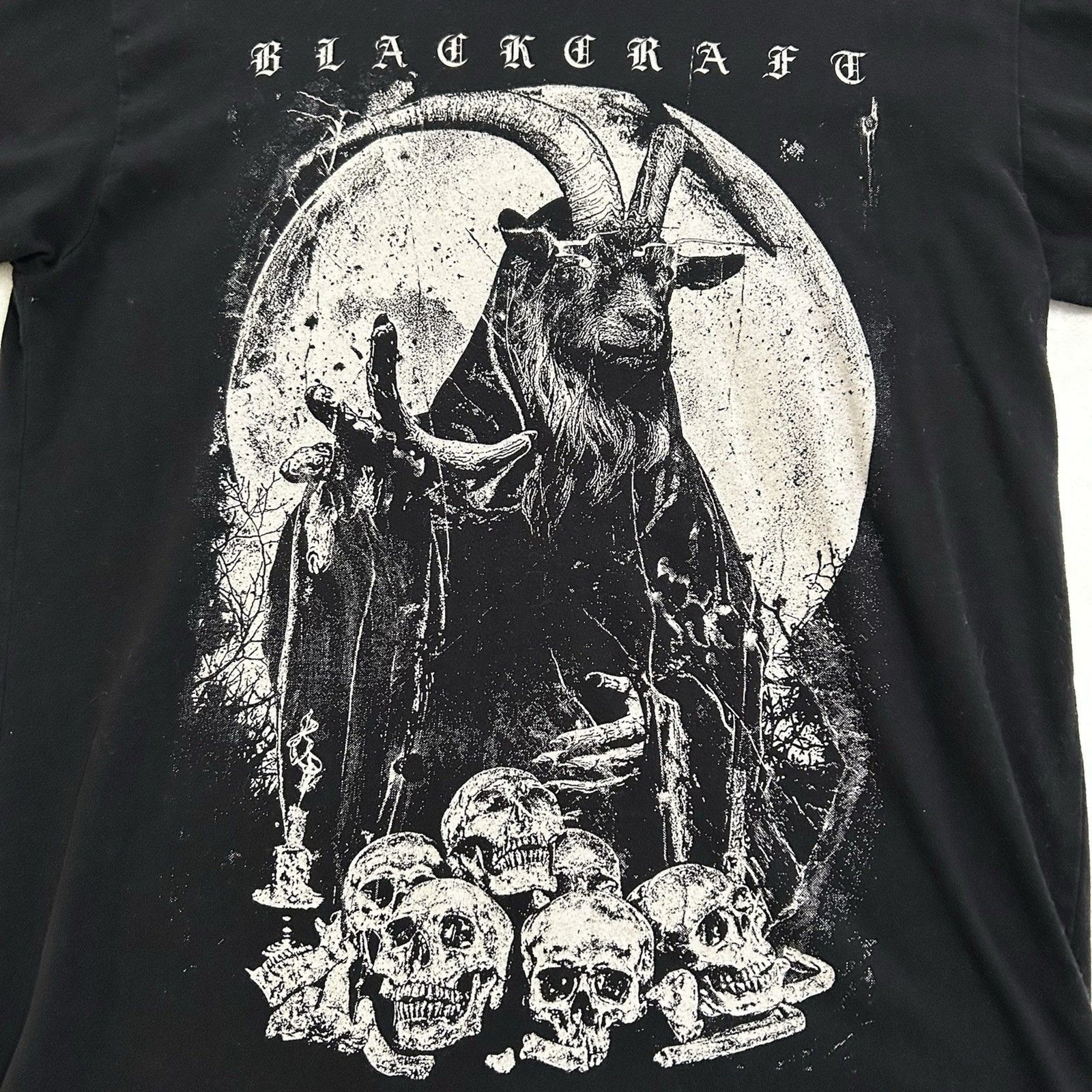 Black Craft Cult Goat Skulls Shirt Size Small