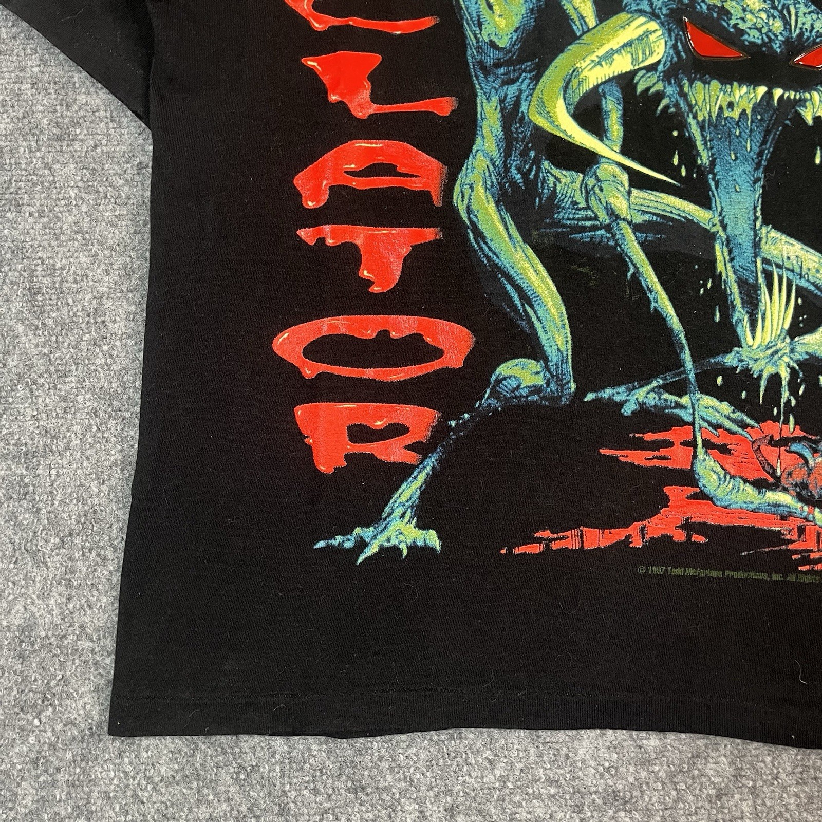 Vintage 1997 Todd McFarlane Spawn Violator Comic T-Shirt Black L USA Reflective