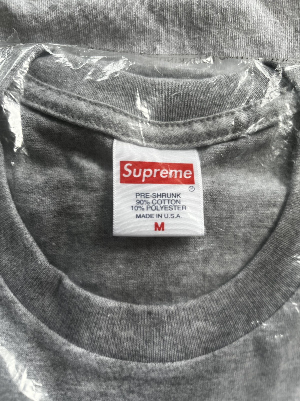 Supreme New York Tee Heather Grey Men’s Medium – SS23 – BRAND NEW
