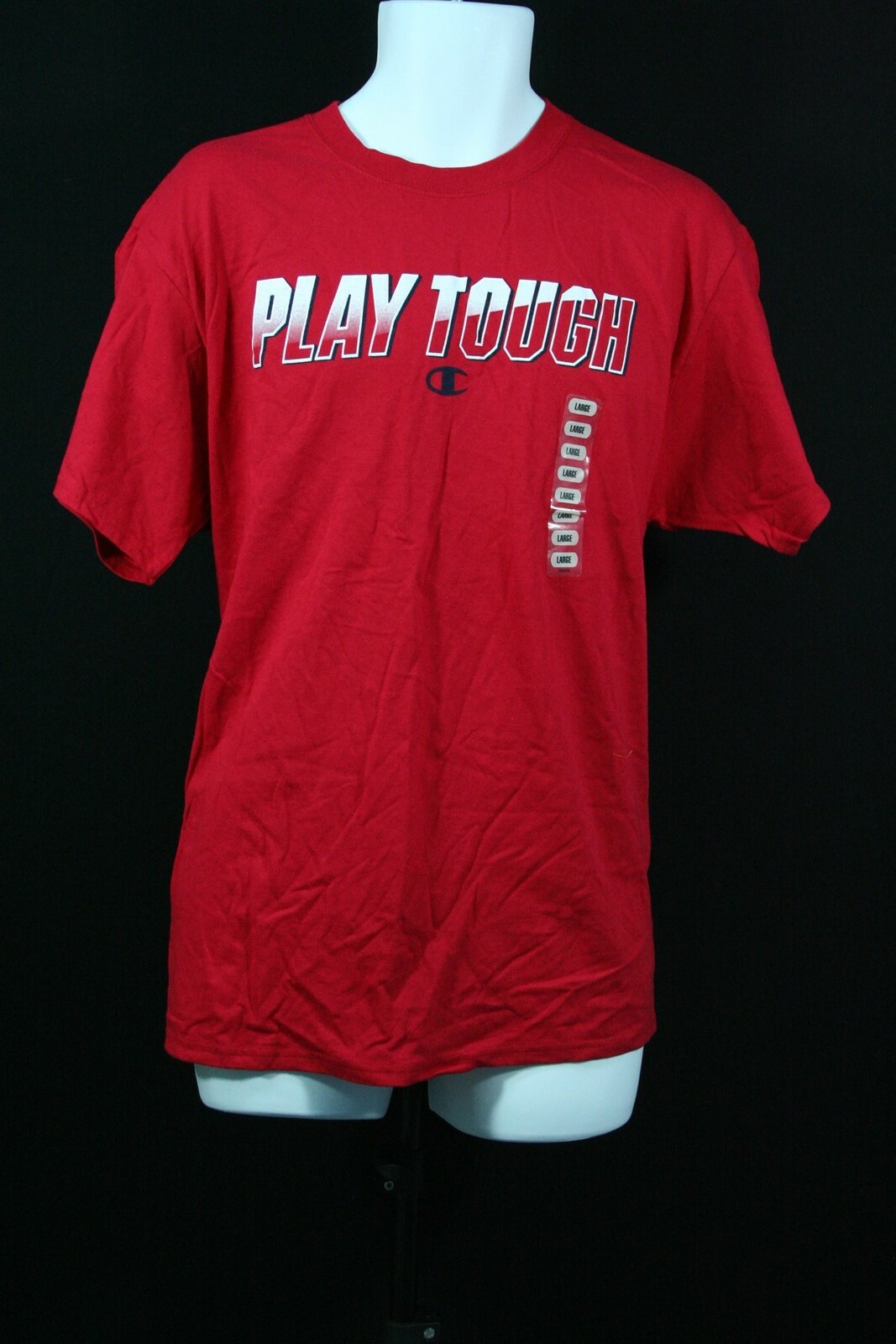 919X07 Champion CMGT81 100% Cotton Graphic T-Shirt Large Deep Red