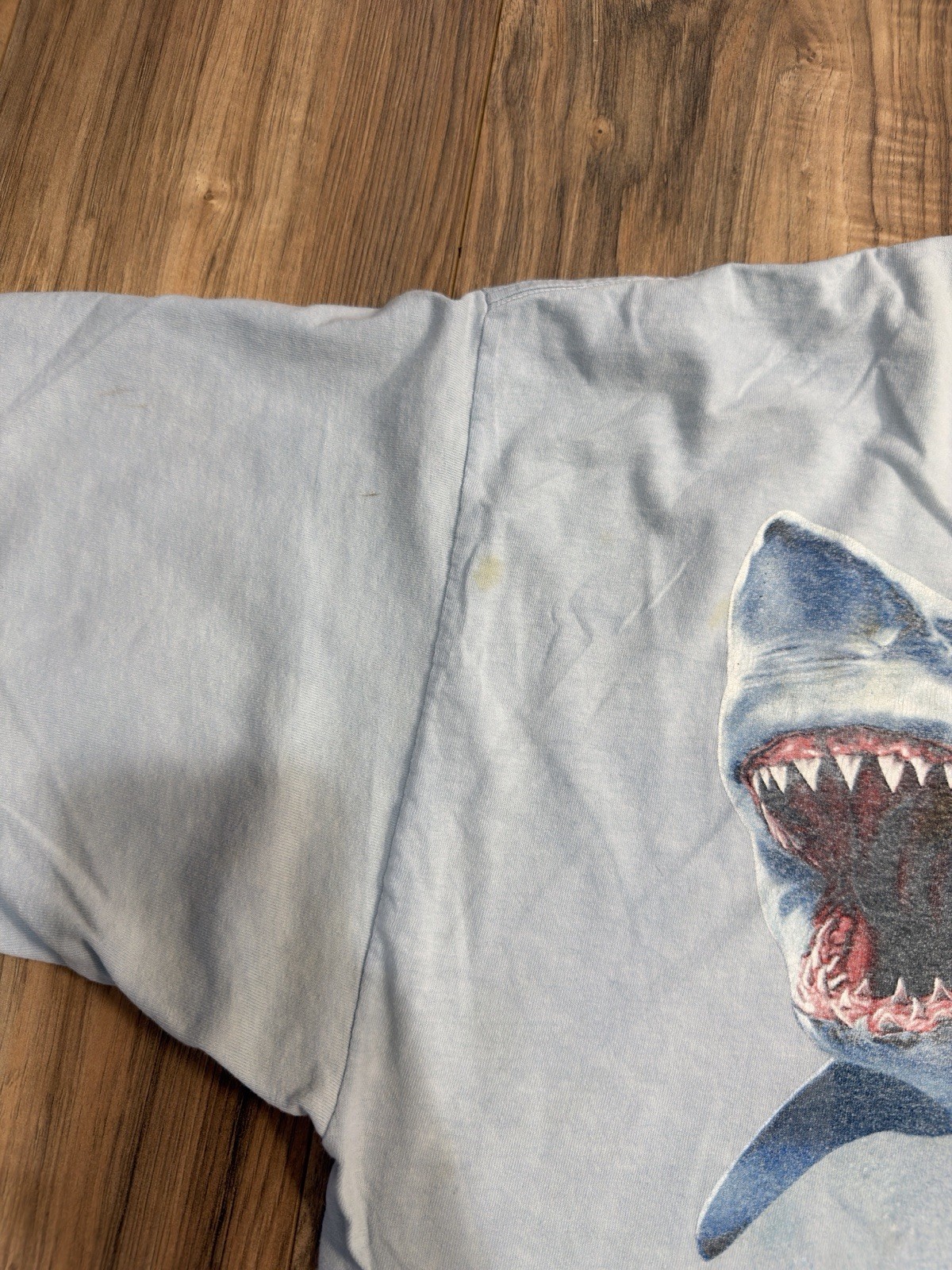 Vintage Y2K 2000 Padre Texas Sharks Aquatic Sea Turtle Blue Tie Dye Shirt XL AOP